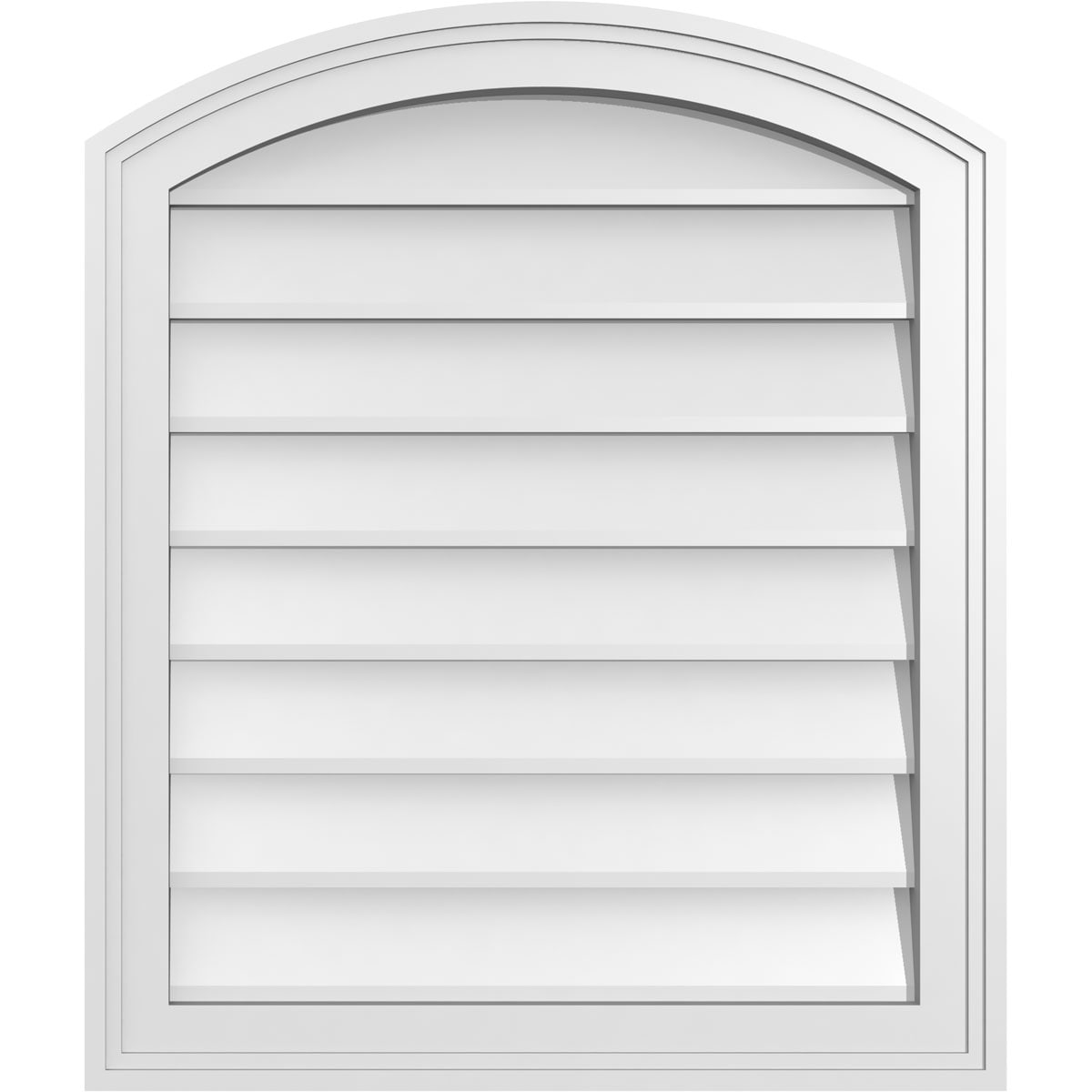 Ekena Millwork GVPAR22X2602SN 22-Inches x 26-Inches Off-white Round top PVC Gable Louver Vent