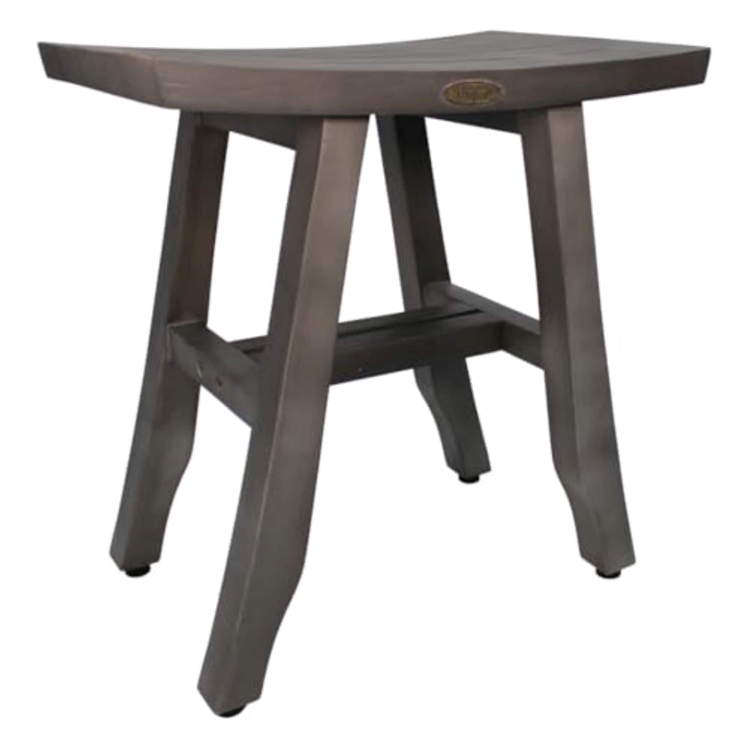 CoastalVogue GR61-L Antique Gray Teak Freestanding Shower bench