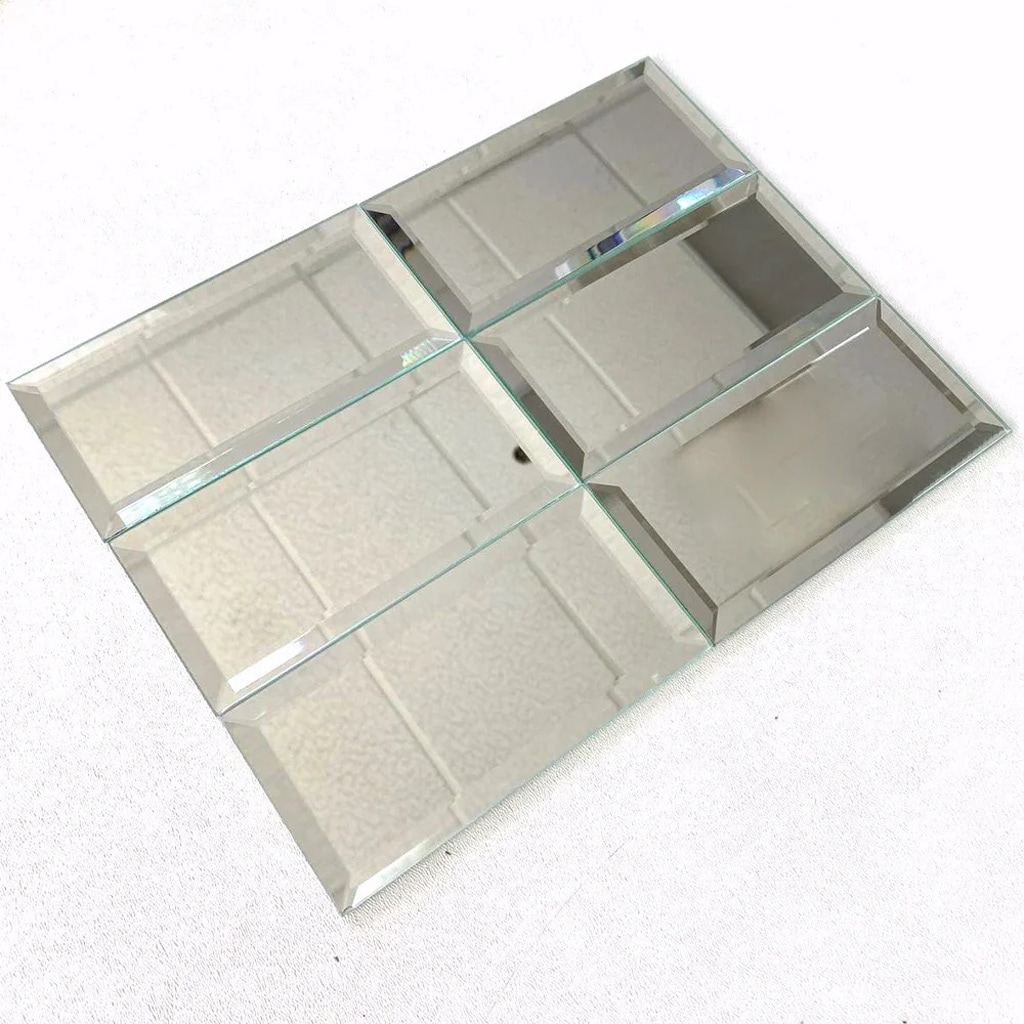 Apollo Tile APLMR88CLR36A Glister Clear Silver 3-in x 6-in Polished Glass Patterned Wall Tile (5-sq. ft/ Carton)