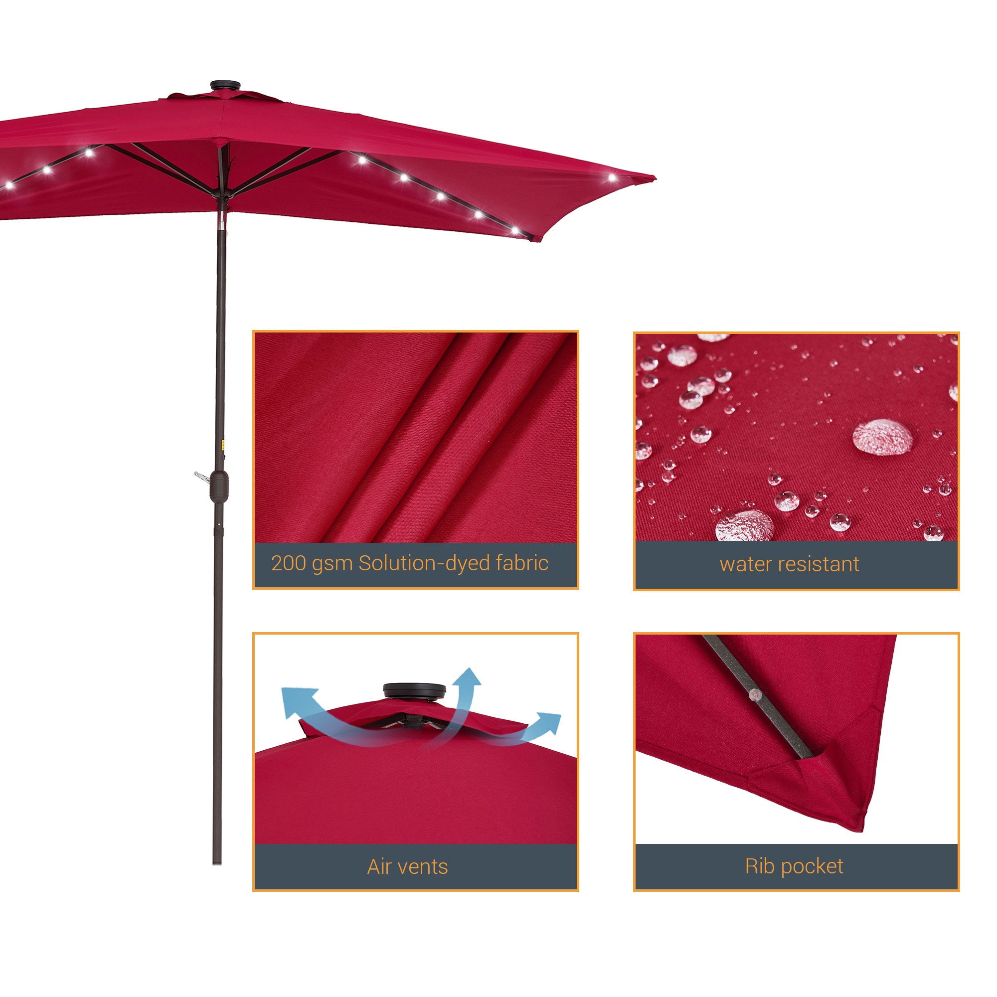 ACEGOSES LW-RLED16RD Umbrellas-2 - View #6