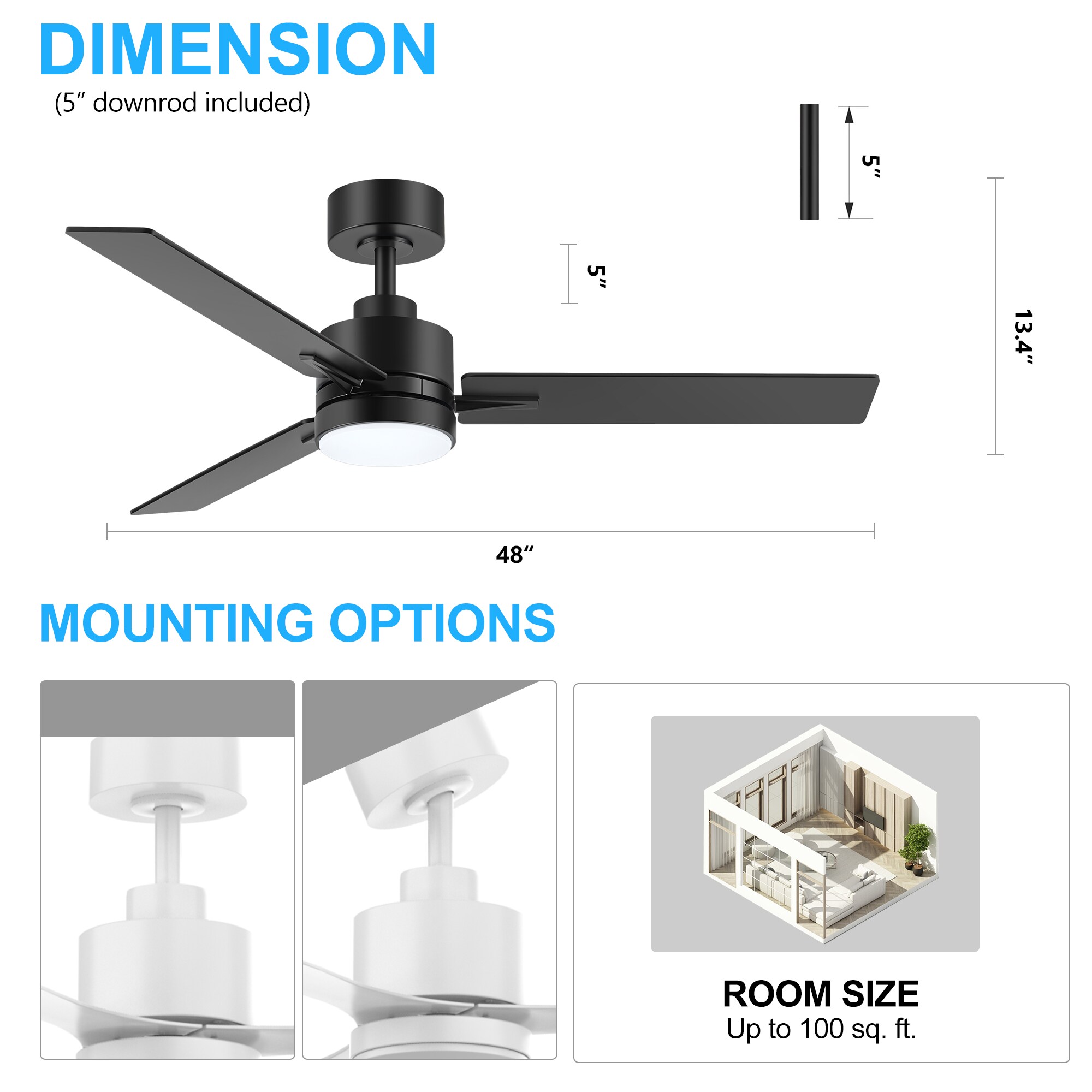 Breezary 30027-BK Ceiling-Fans - View #10