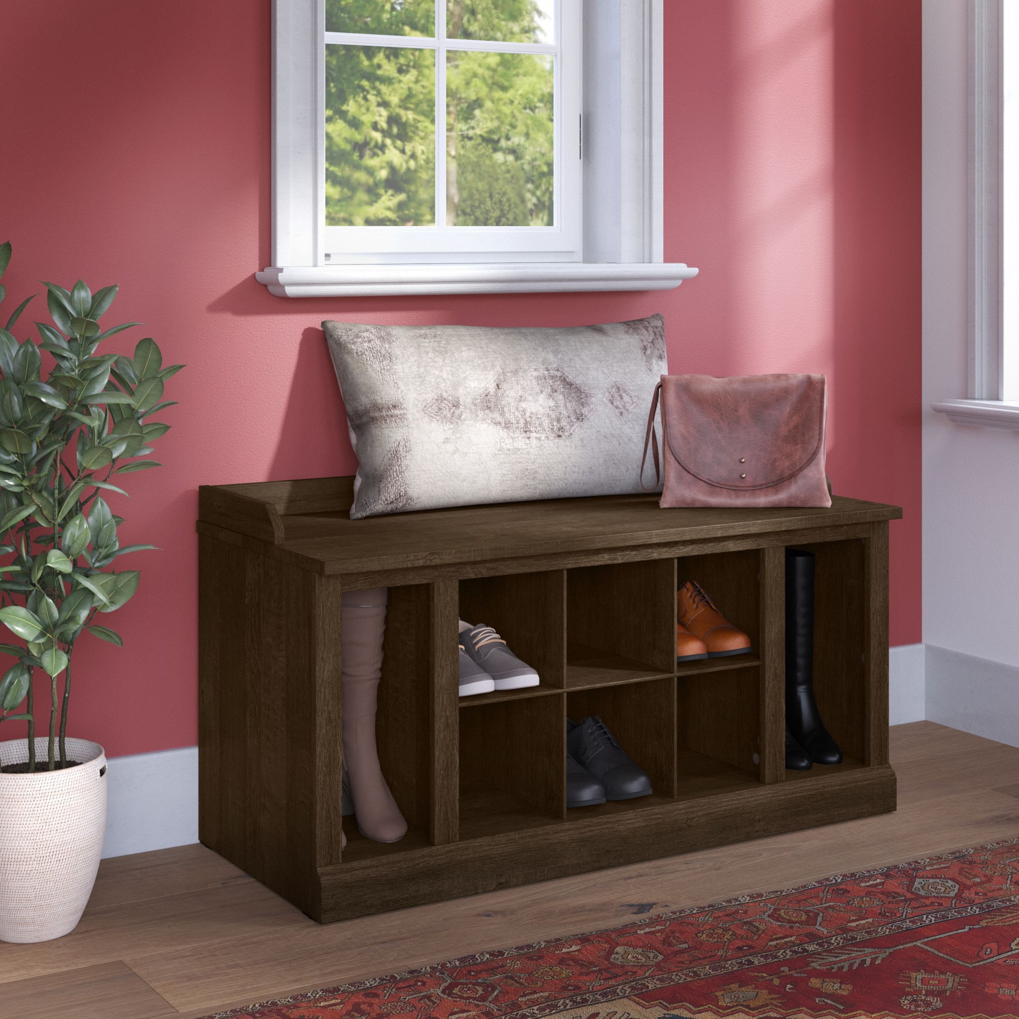 Bush Furniture WDS240ABR-03 8.4 -cu ft Ash Brown Wood Storage Trunk