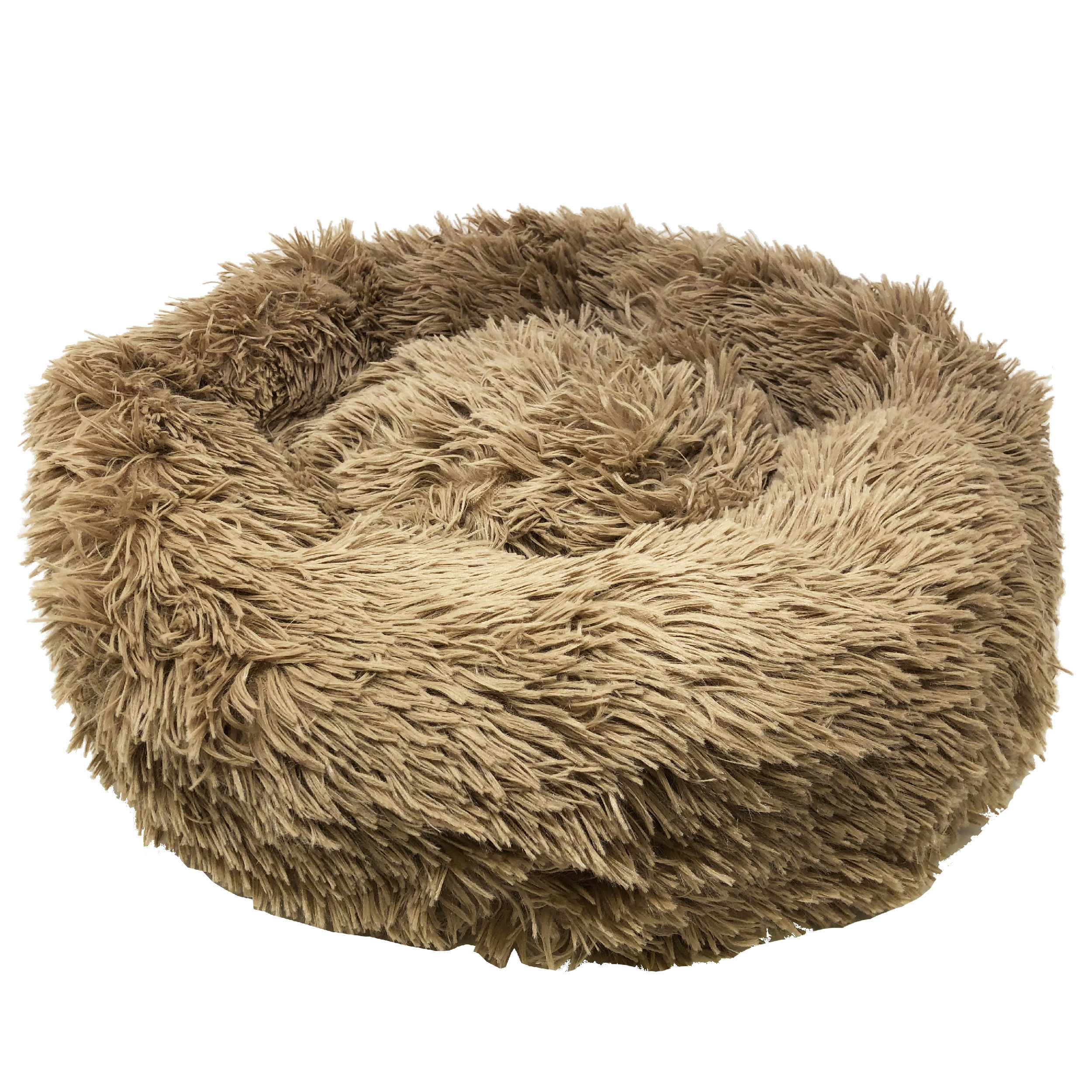 Pet Life PB111BGLG Round Beige Pillow Dog/Cat Bed ( Medium )