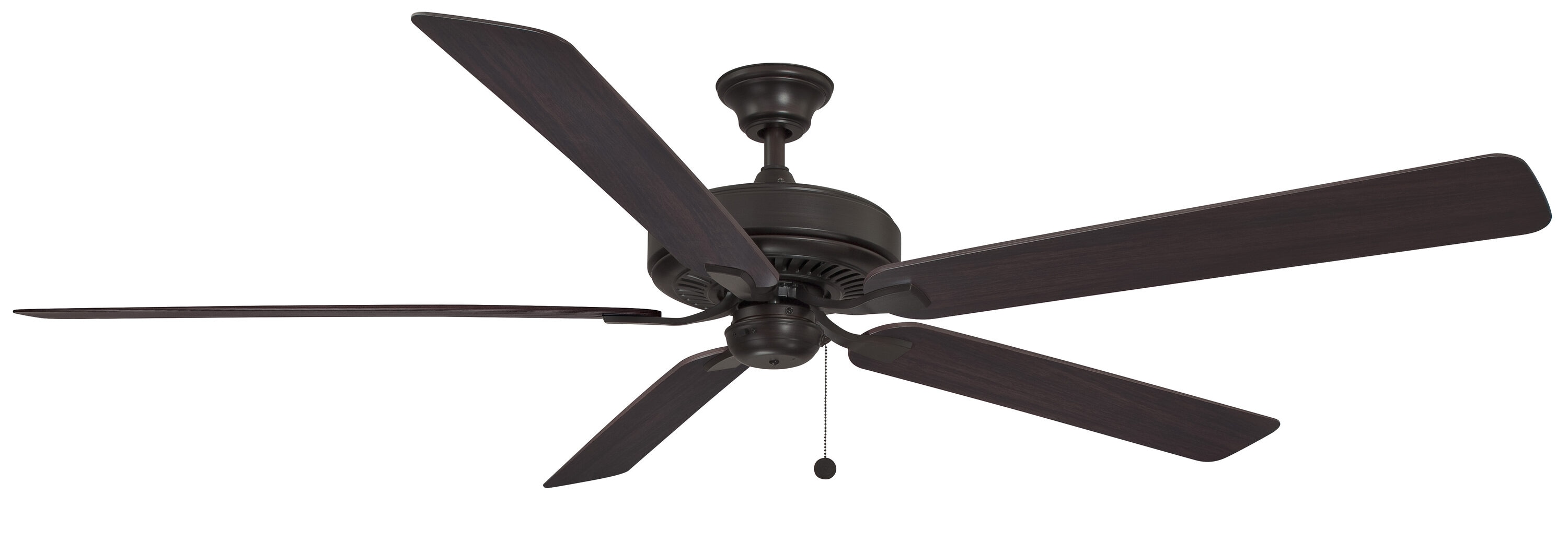 Fanimation FP9072DZW Edgewood72 72-in Outdoor Dark Bronze with Dark Walnut Blades Ceiling Fan Light Kit Compatible - Remote Included ( 5 -Blade )