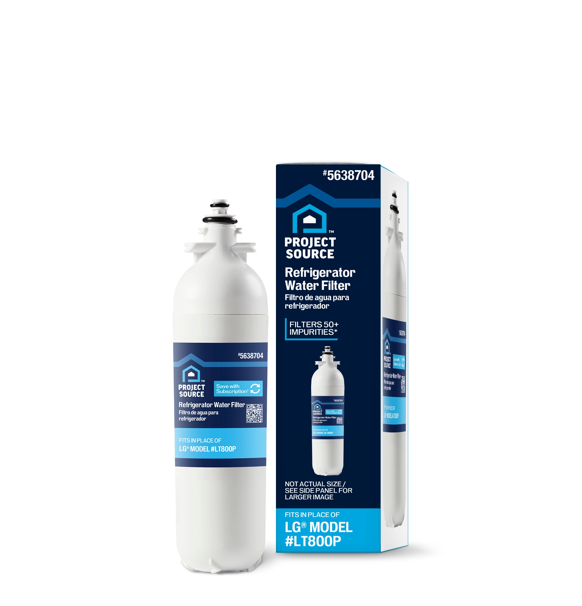 Project Source PSL800 Twist-in Refrigerator Water Filter Fits LG Filter LT800P
