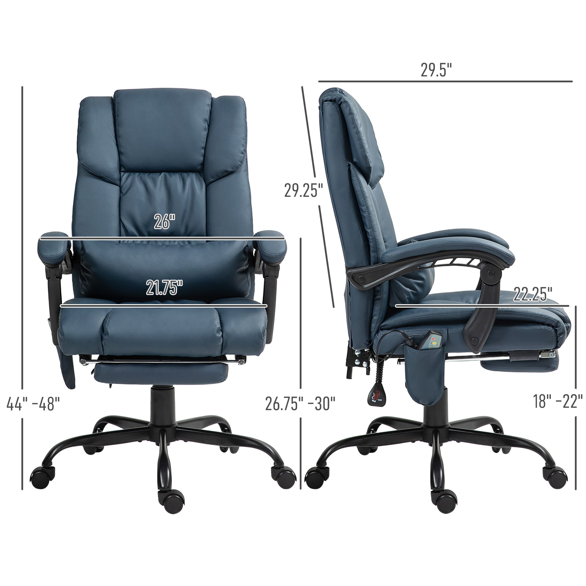 Vinsetto 921-275V80BU Office-Chairs - View #3