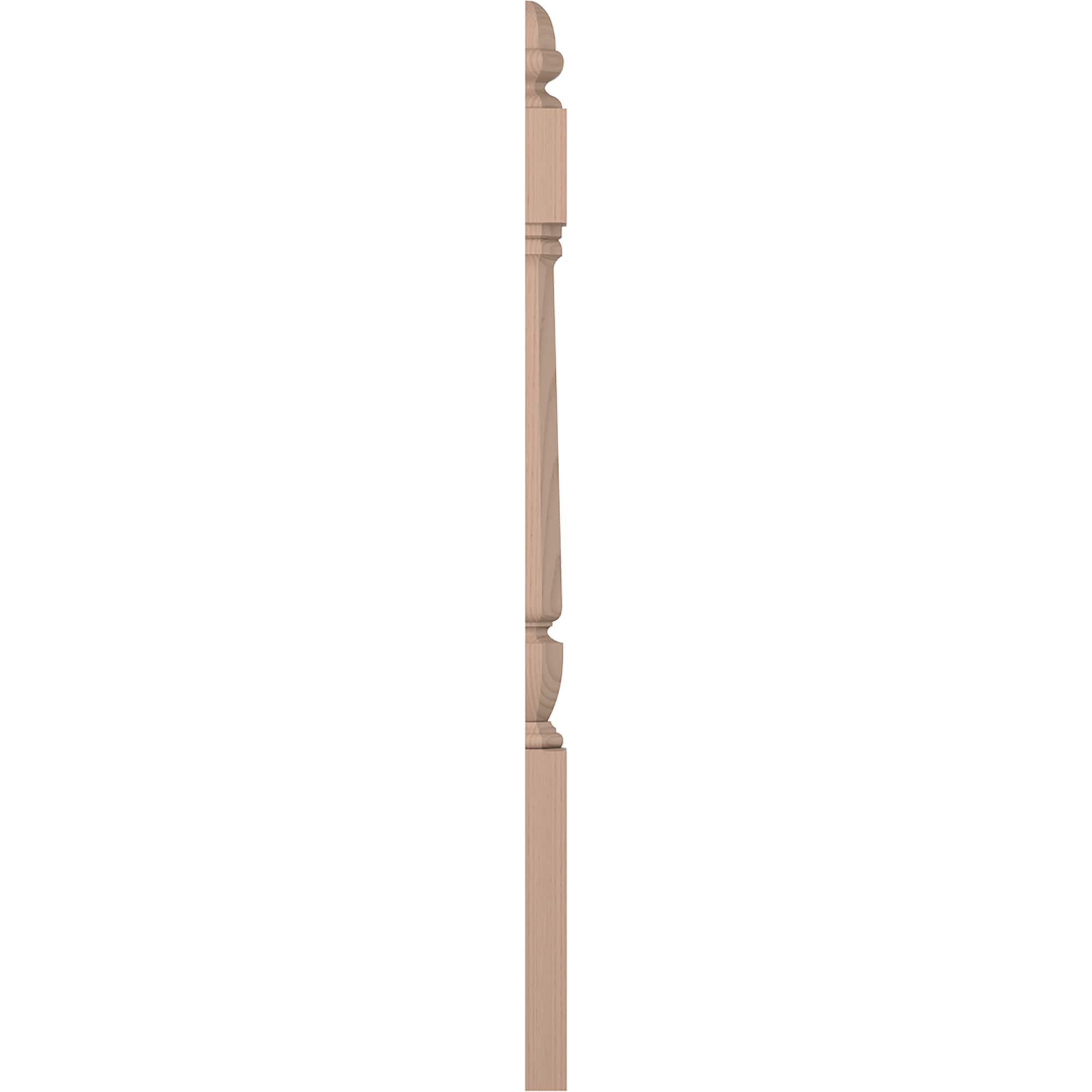 L.J. Smith Stair Systems LJP-30408 1-2-M 3.5-in x 47.75-in Unfinished Maple Stair Newel Post