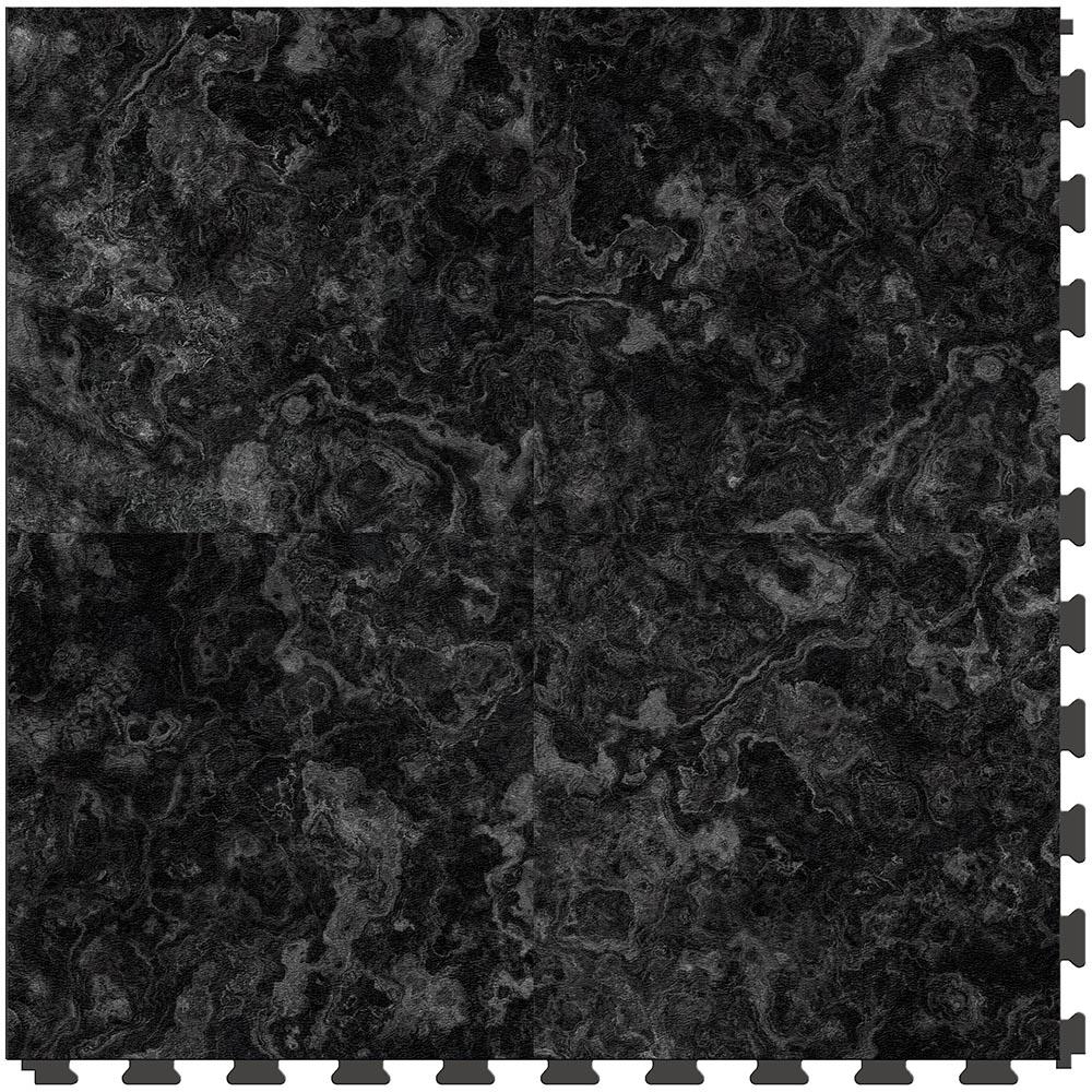 Perfection Floor Tile Black and White 0.05-mil x 20-in W x 20-in L  Interlocking Luxury Vinyl Tile Flooring (16.7-sq ft/ Carton) in the Vinyl  Tile department at