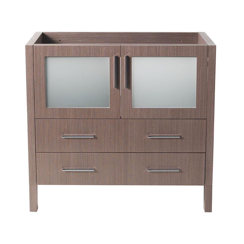 Fresca FCB6236GO Torino 36-in Gray Oak Bathroom Vanity Base Cabinet without Top