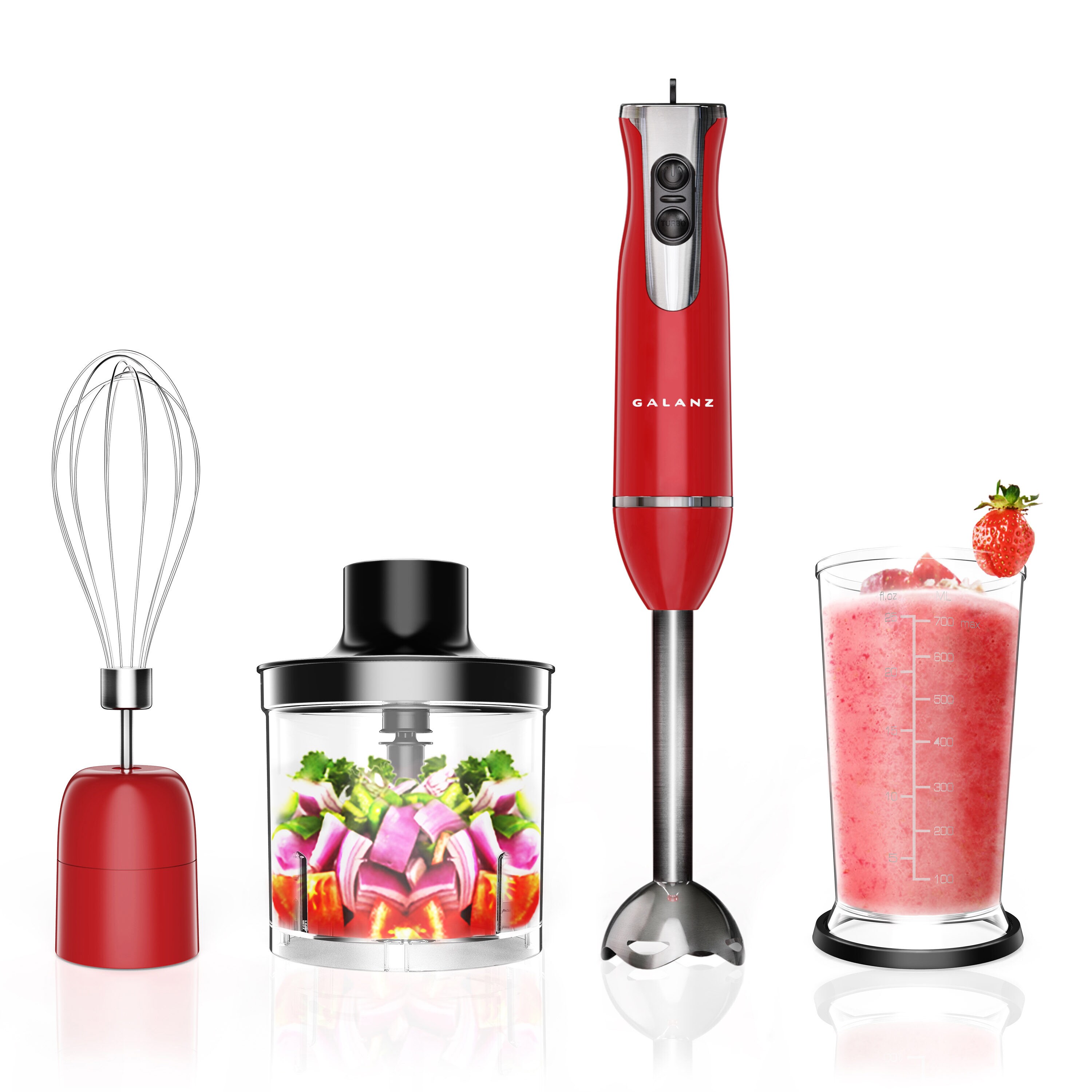 Smoothie Electric Blender with 10 Speeds, 2L BPA-Free Plastic Jar and  Mixing Rod