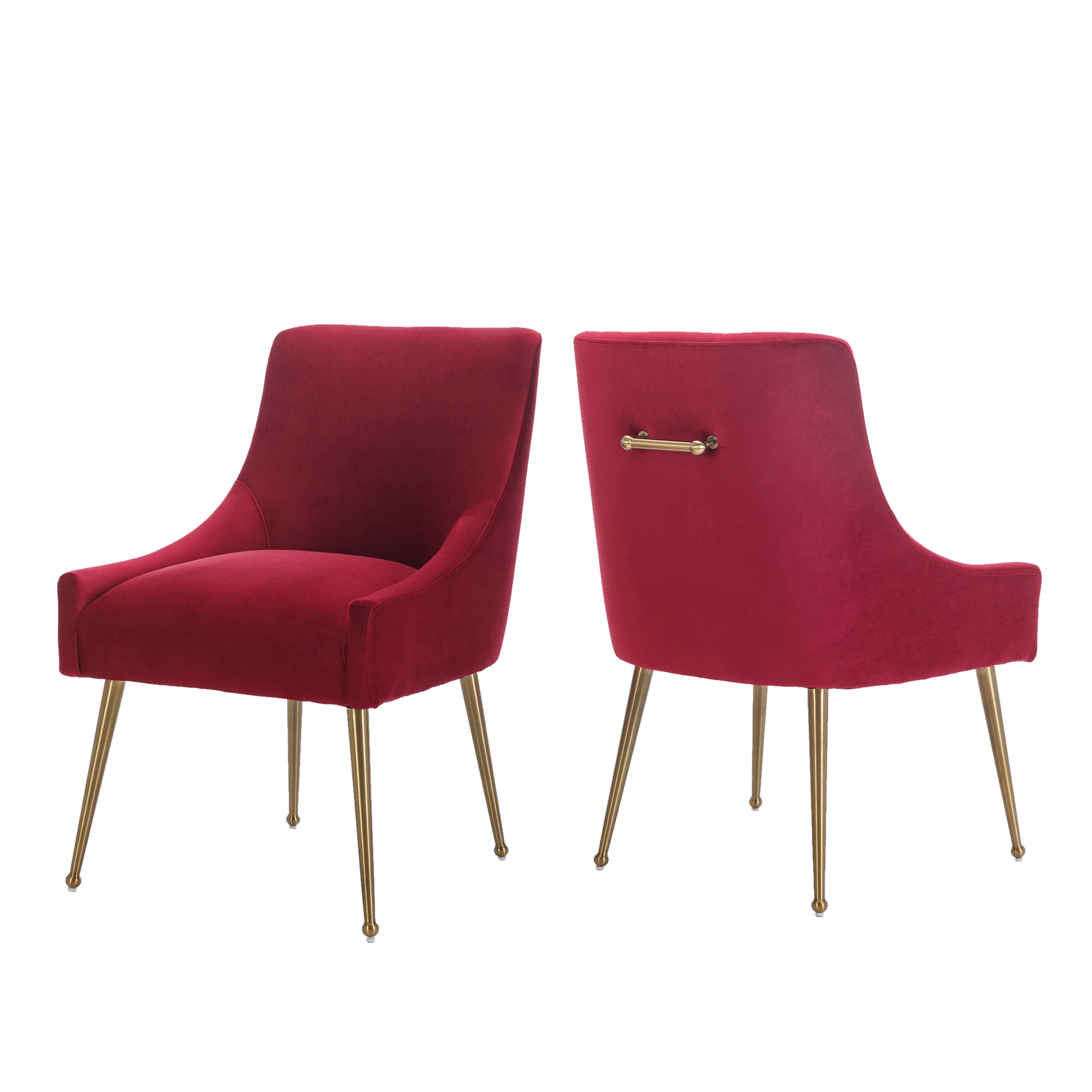 Red and gold online dining chairs