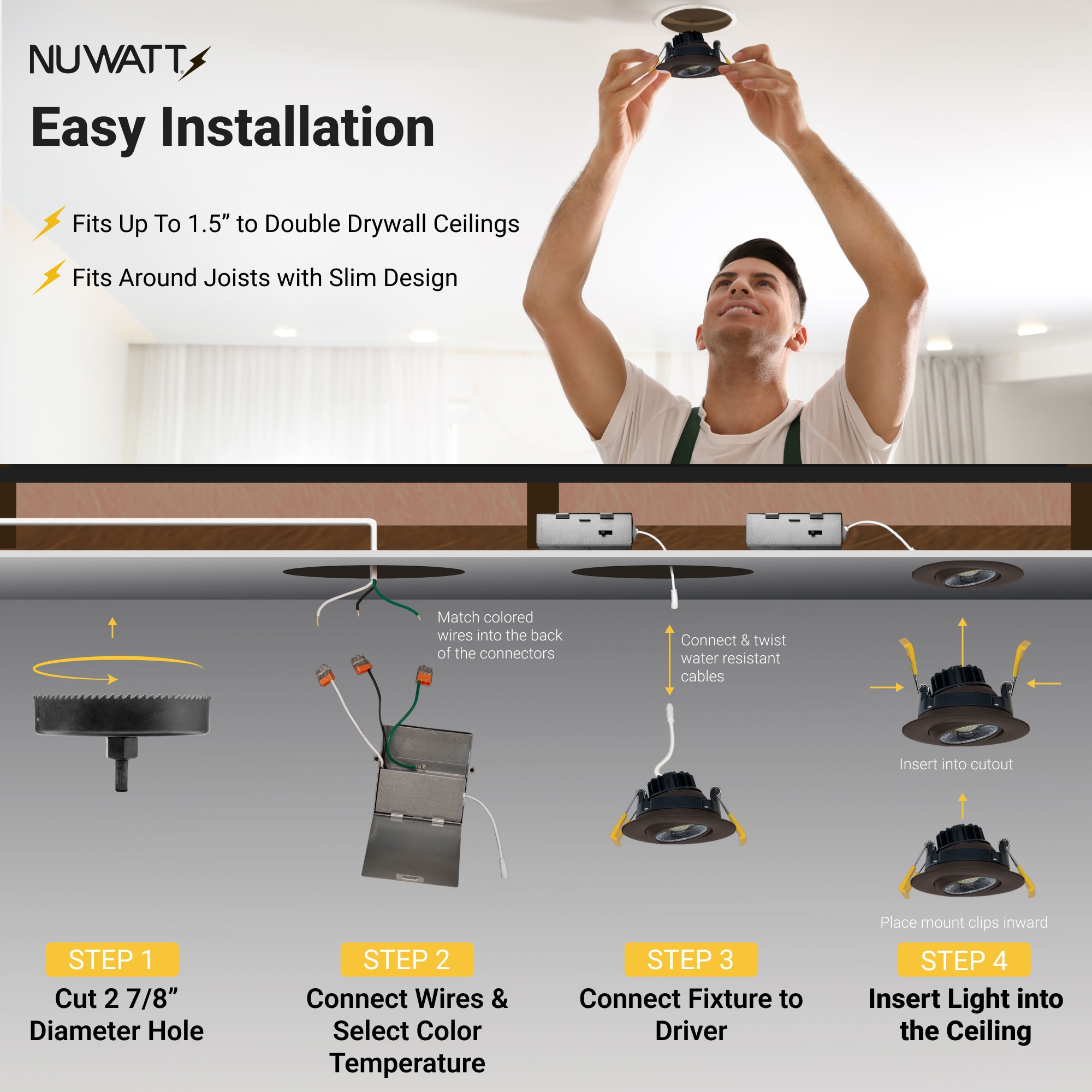 NUWATT NWGMB-3-5CT-BZ-R16P Led-Retrofit-Downlight - View #3