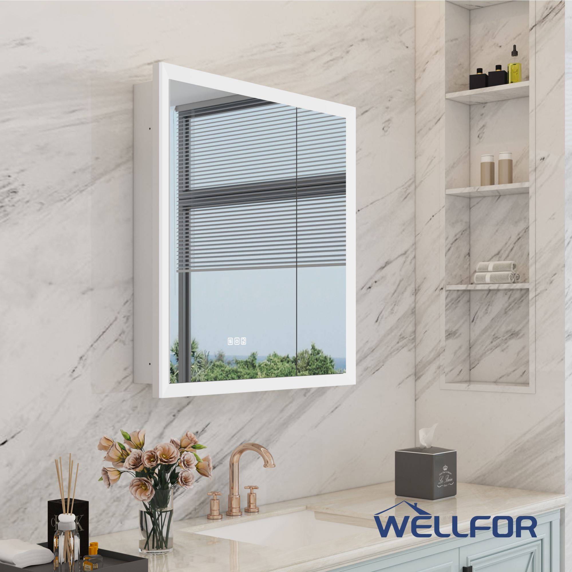WELLFOR GIS-637P163684 Bathroom-Wall-Cabinets - View #2