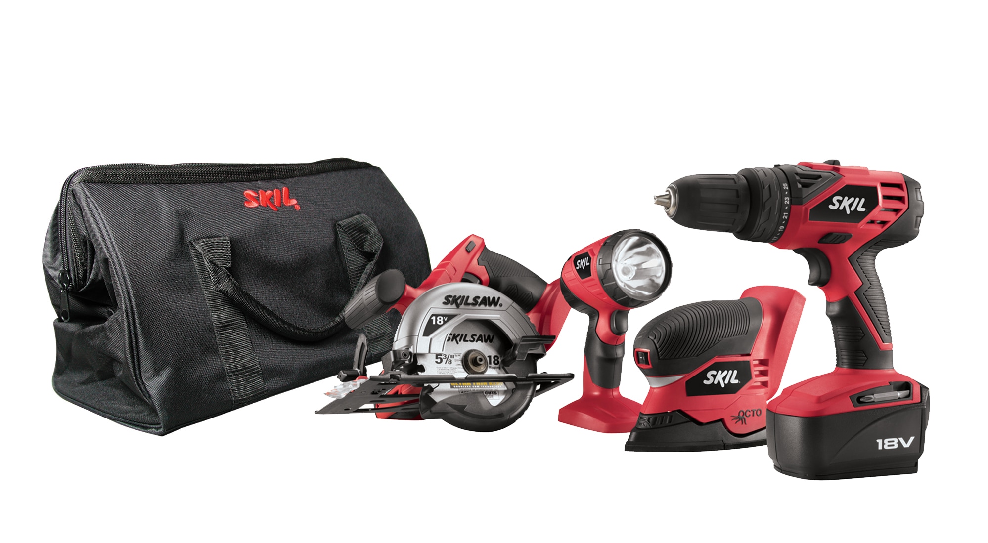 SKIL 4-Tool Power Tool Combo Kit (2-Batteries Included and Charger