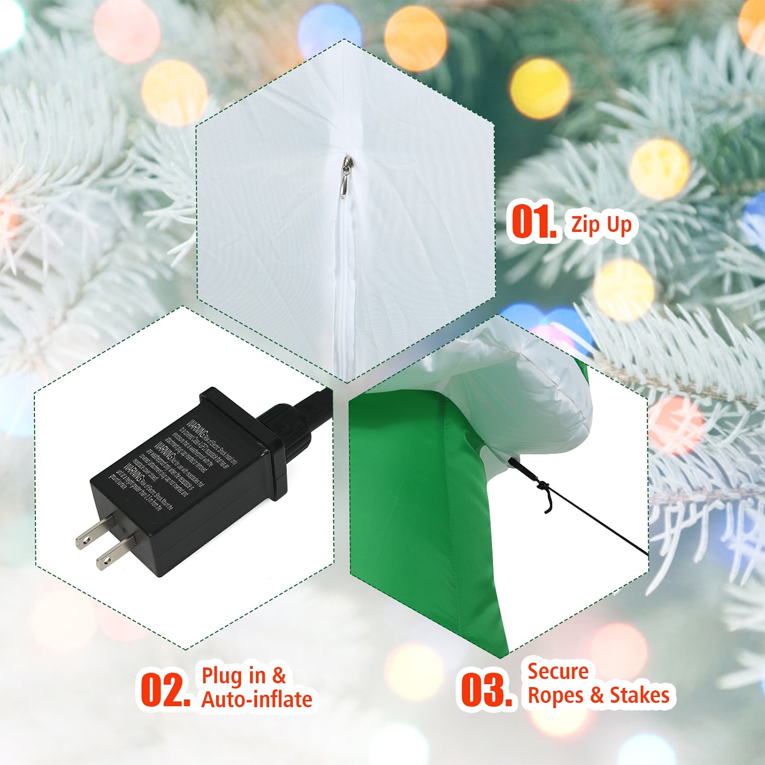 WELLFOR HYZ22862US Christmas-Inflatables - View #10