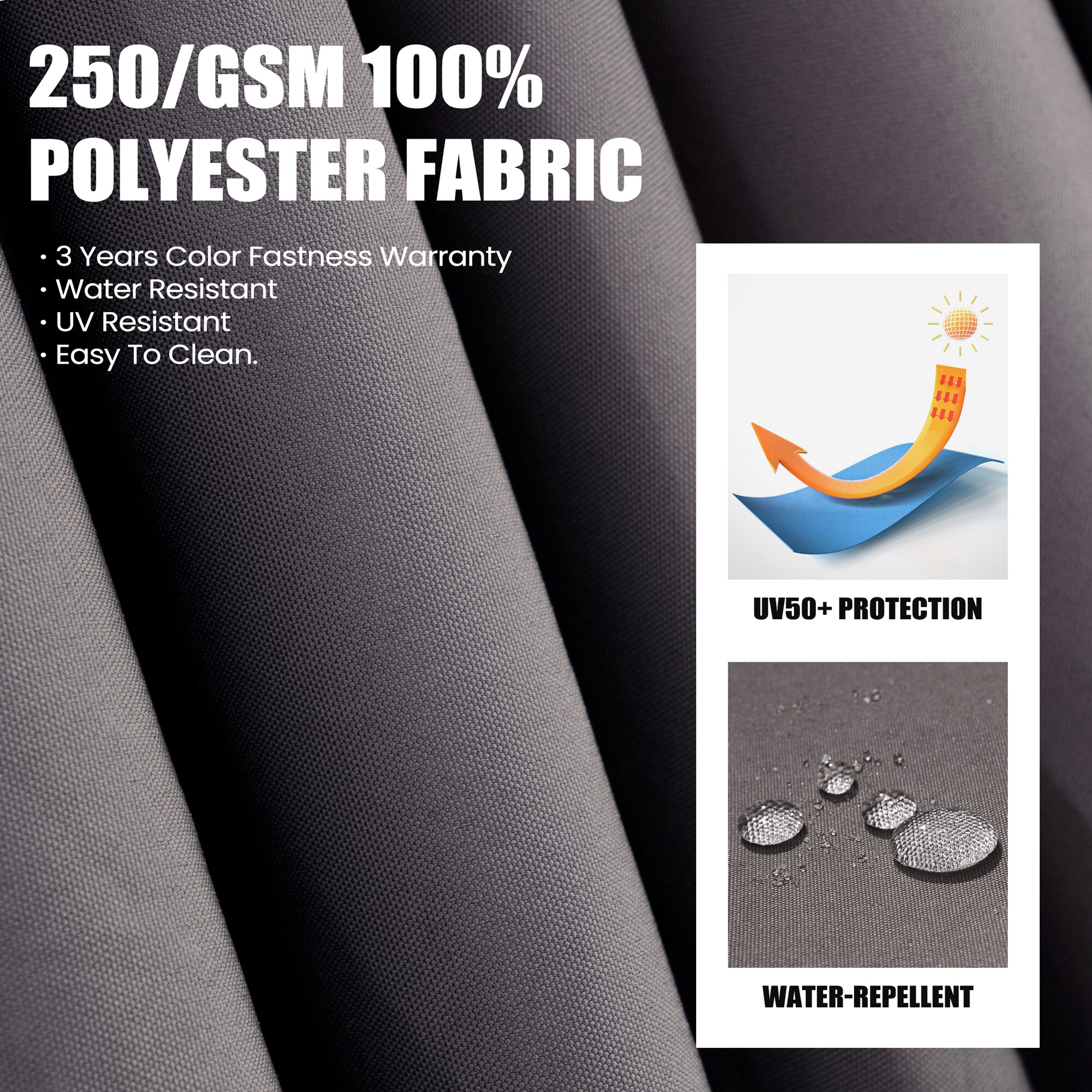 Crestlive Products 10-ft Dark Gray Slide-tilt Cantilever Patio Umbrella ...