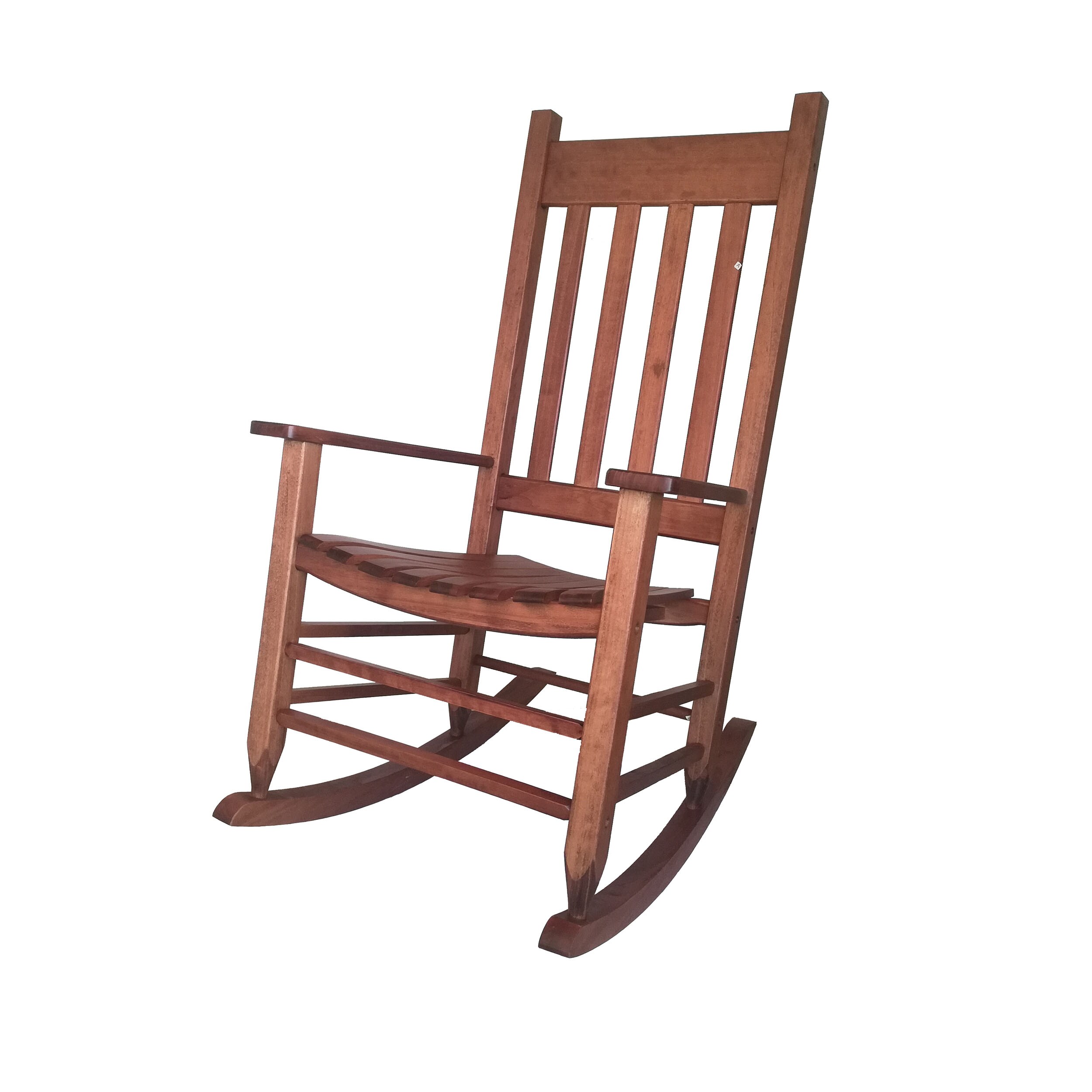 outdoor wood slat rocking chair