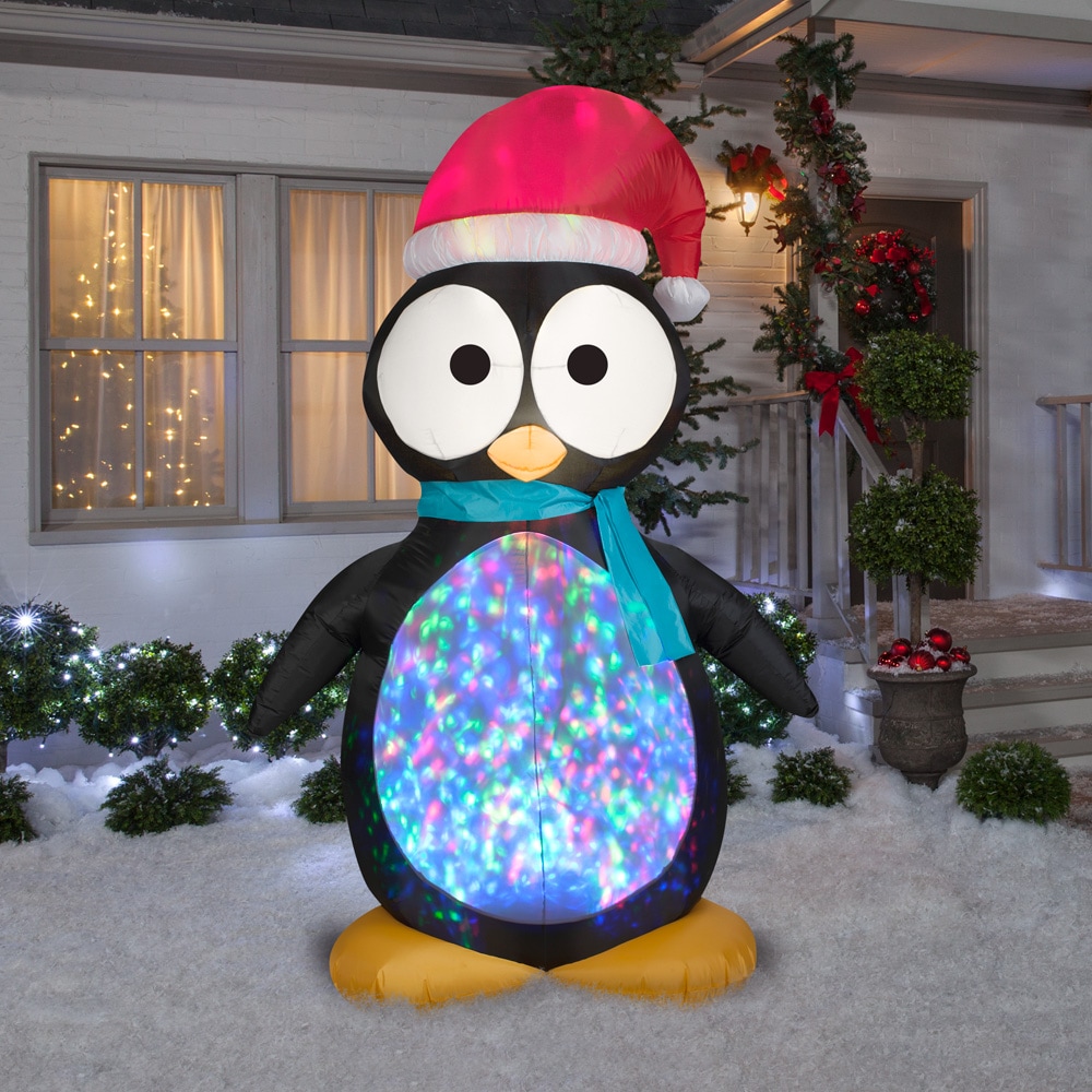 Gemmy 7.5-ft Lighted Penguin Christmas Inflatable at Lowes.com