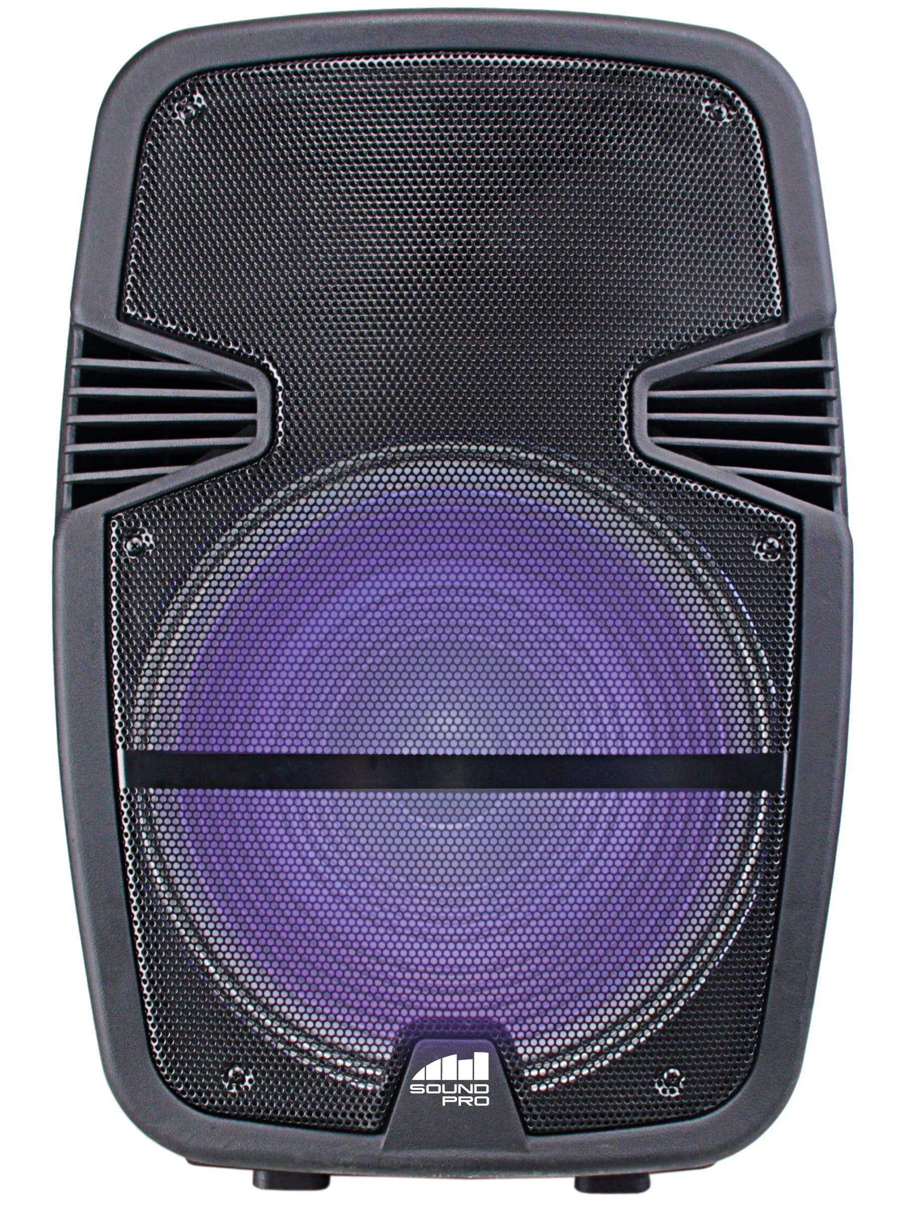 Portable 15 inch Bluetooth Party Speaker with Disco Light and Stand in Black | - Naxa NDS-1516