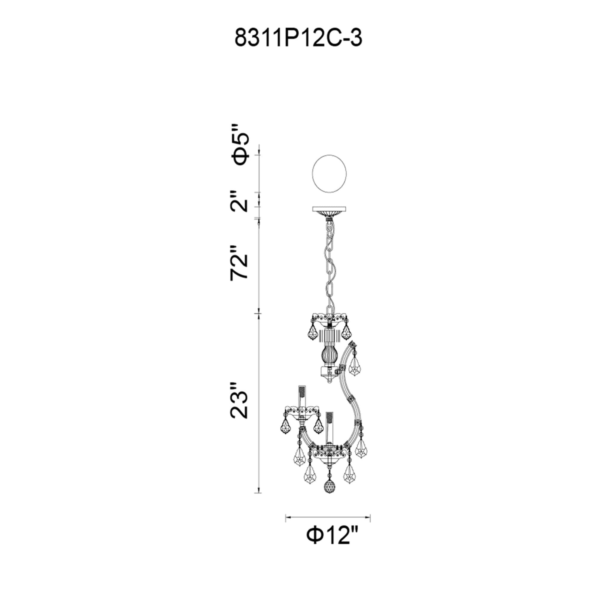CWI Lighting 8311P12C-3 b090015 - View #9