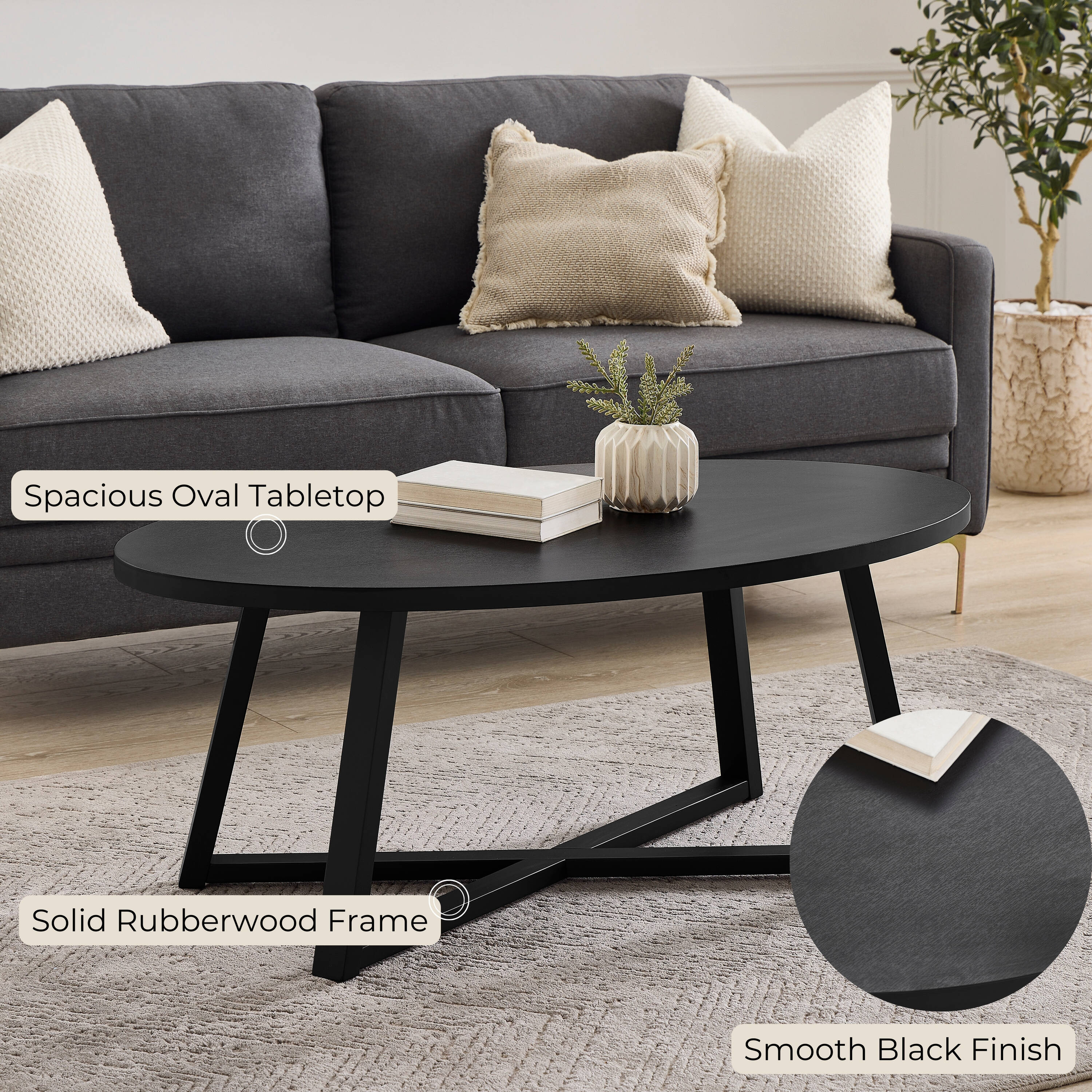 Roundhill Furniture OC0165BK Coffee-Tables - View #5