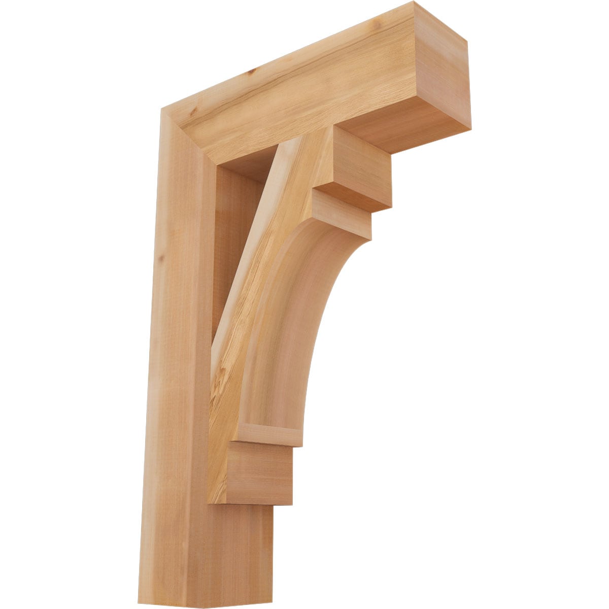 Ekena Millwork BKT06X22X34MRC05SWR Merced block smooth 5-1/2-in x 22-in x 34-in Western Red Cedar Wood Standard Bracket
