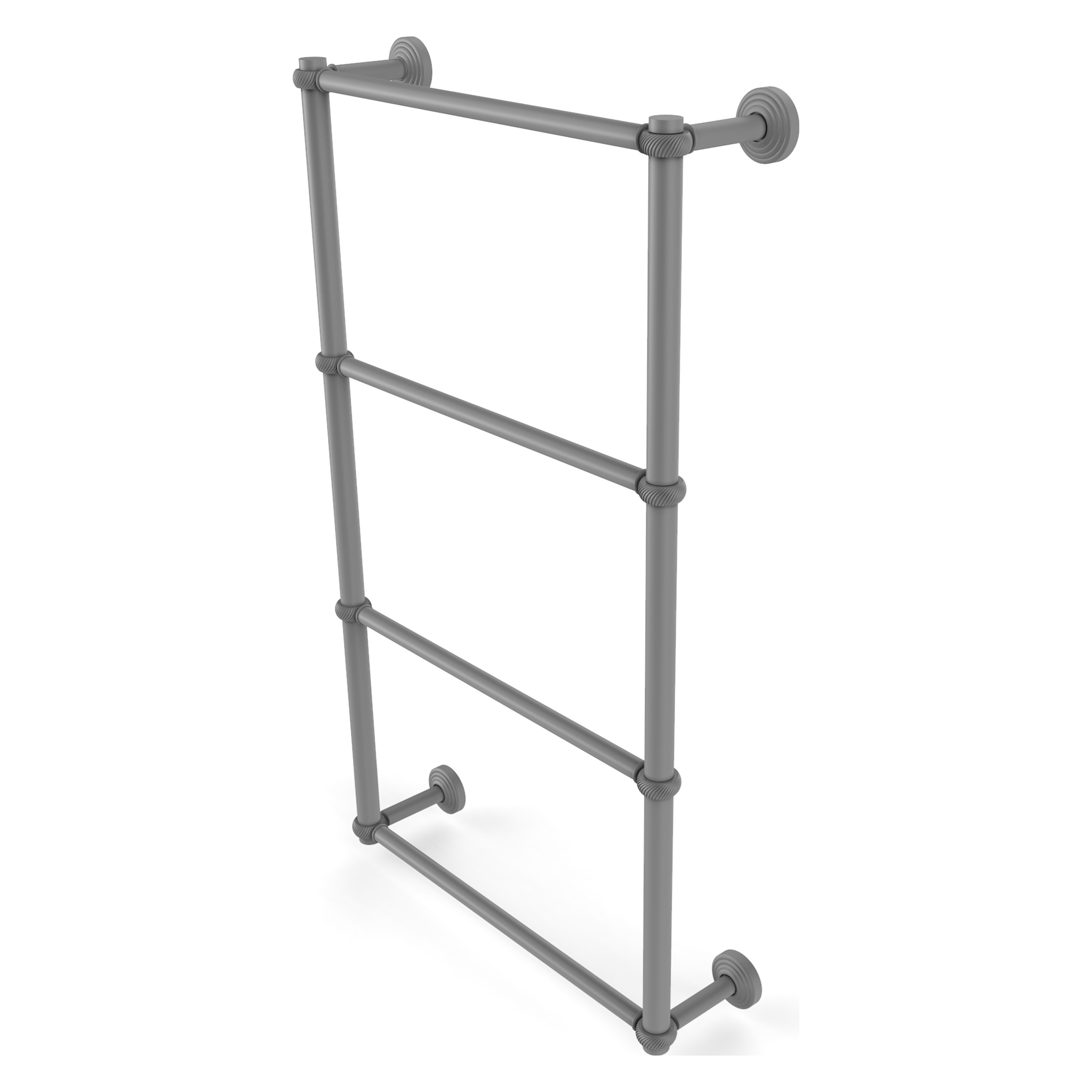 Allied Brass WP-28T-36-GYM Waverly Place 36-in double Matte Gray Wall mount 4-tier Towel Bar