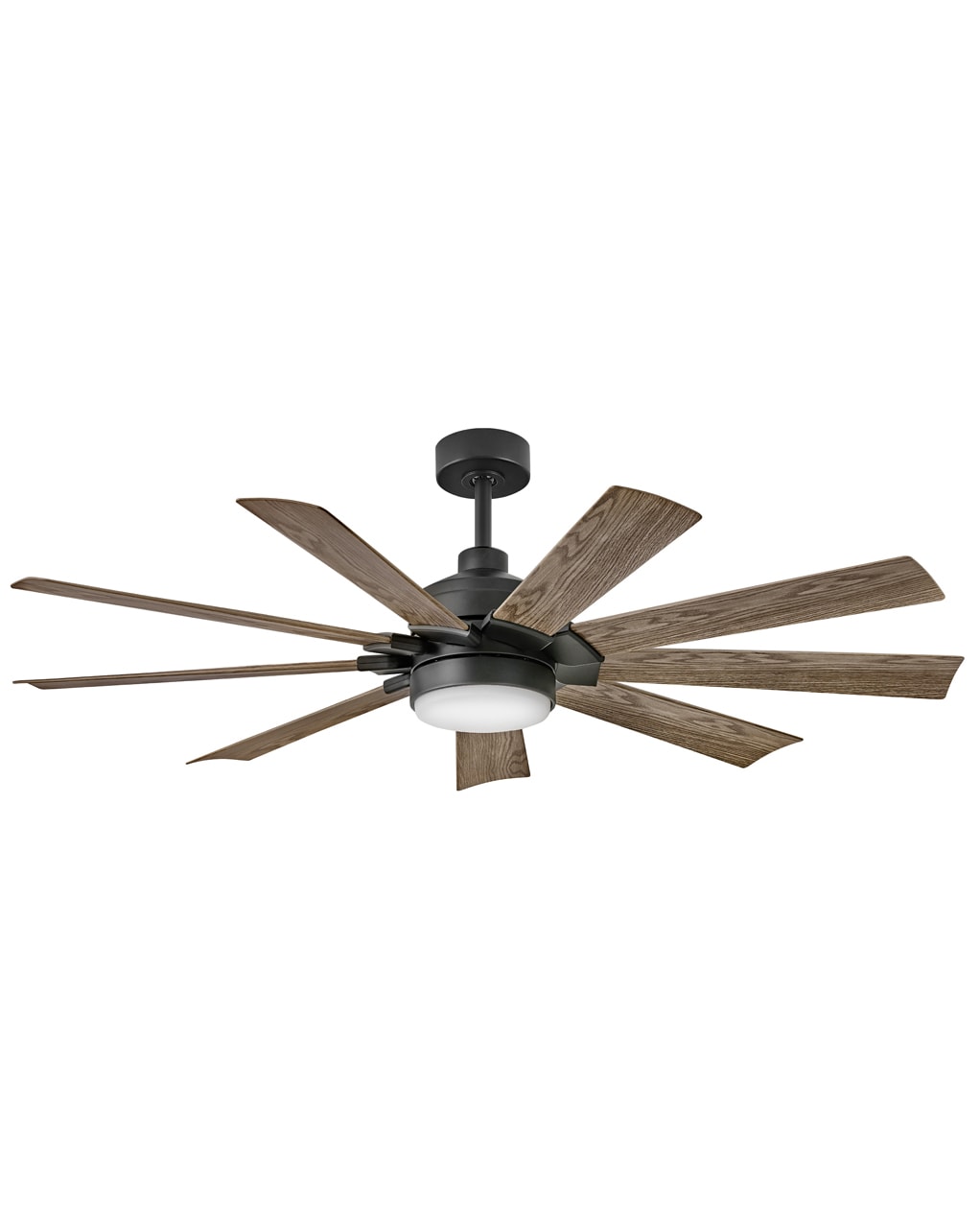 Fanimation TriAire Custom 56-in Black with Silver Blades Indoor/Outdoor Smart Propeller Ceiling Fan Light Kit Compatible and Remote (3-Blade) FPD8514BLW-56SLW Sansujyuku sansujyuku.com