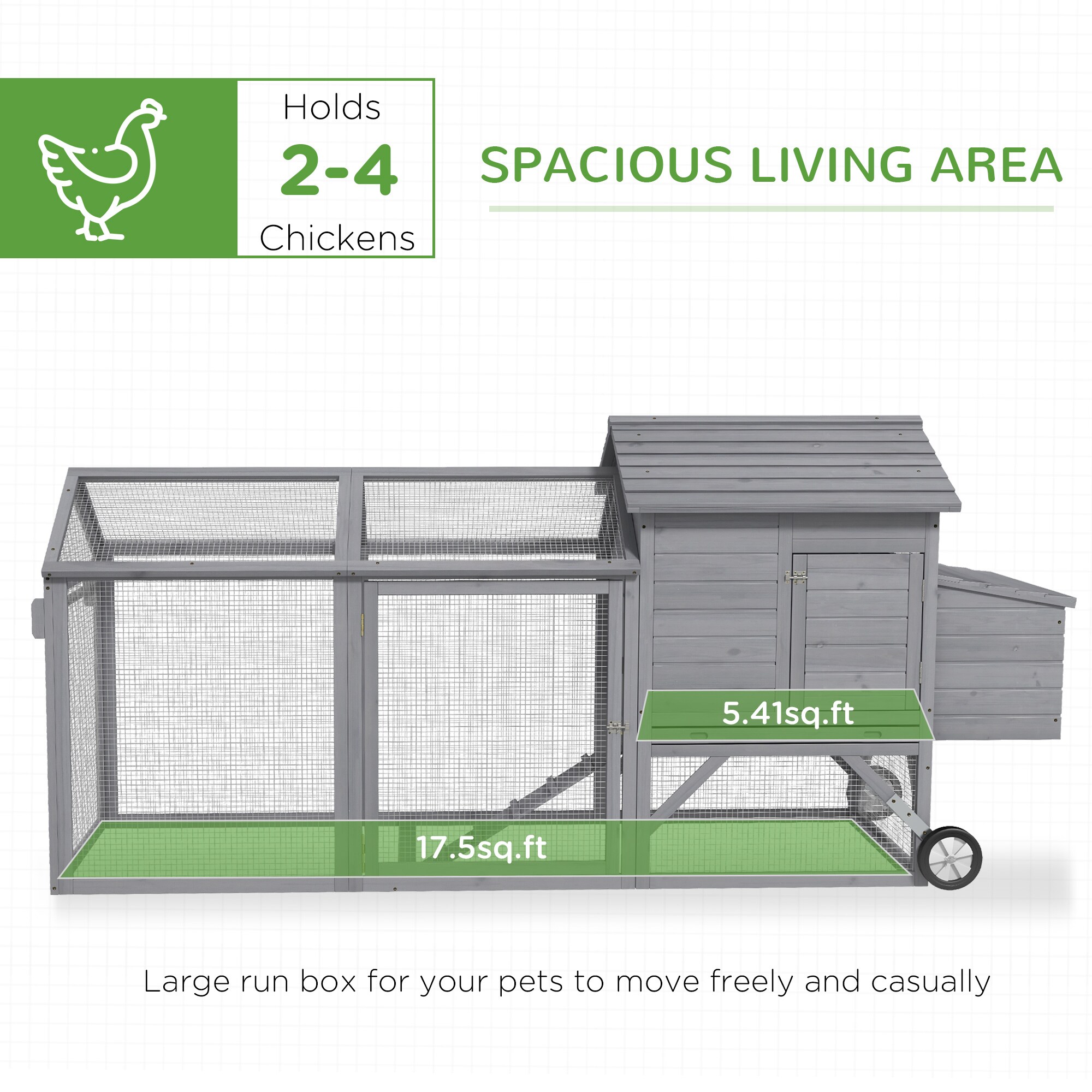 PawHut D51-169 Chicken-Coops-Rabbit-Hutches - View #7