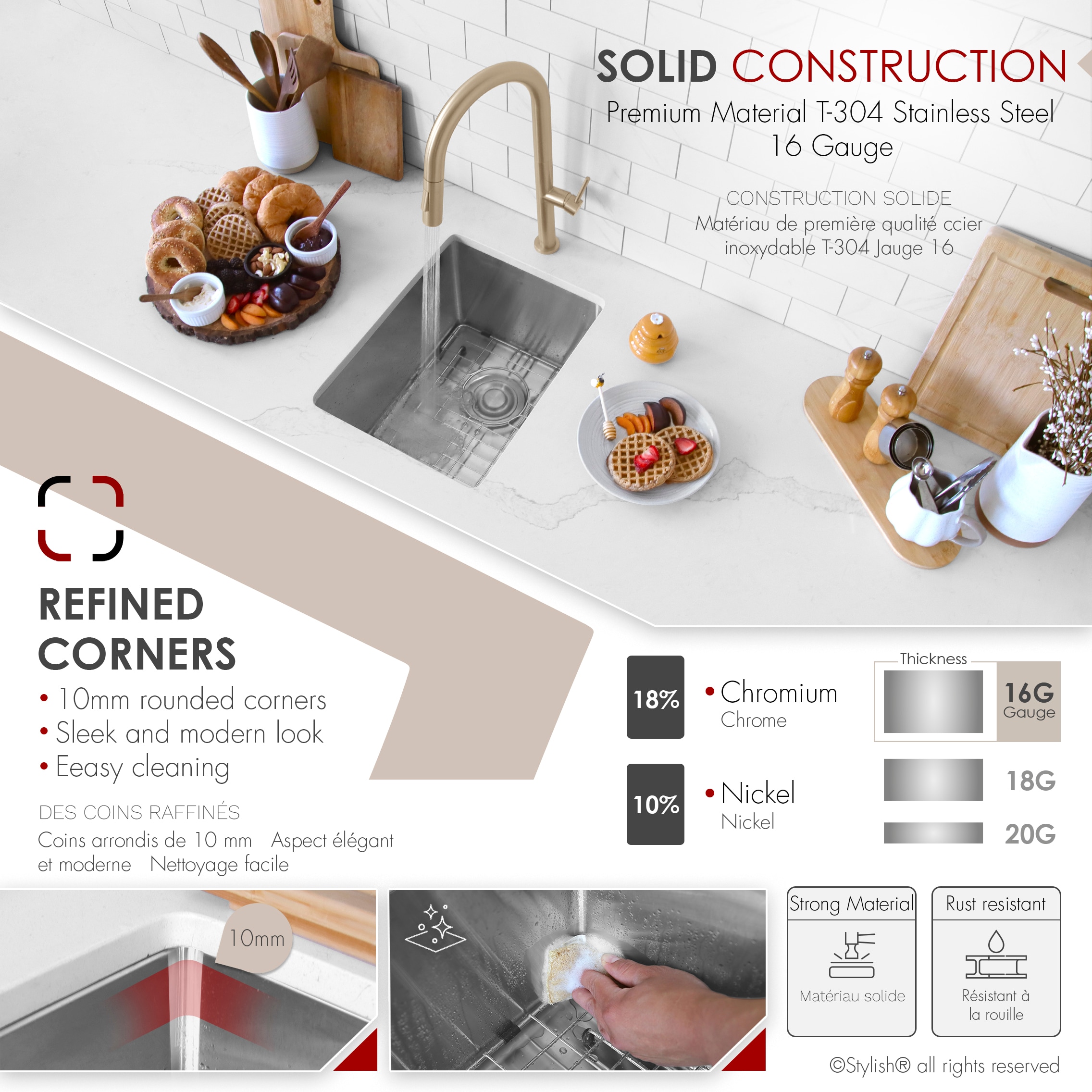 Stylish S-309XG1 Kitchen-Sinks - View #3