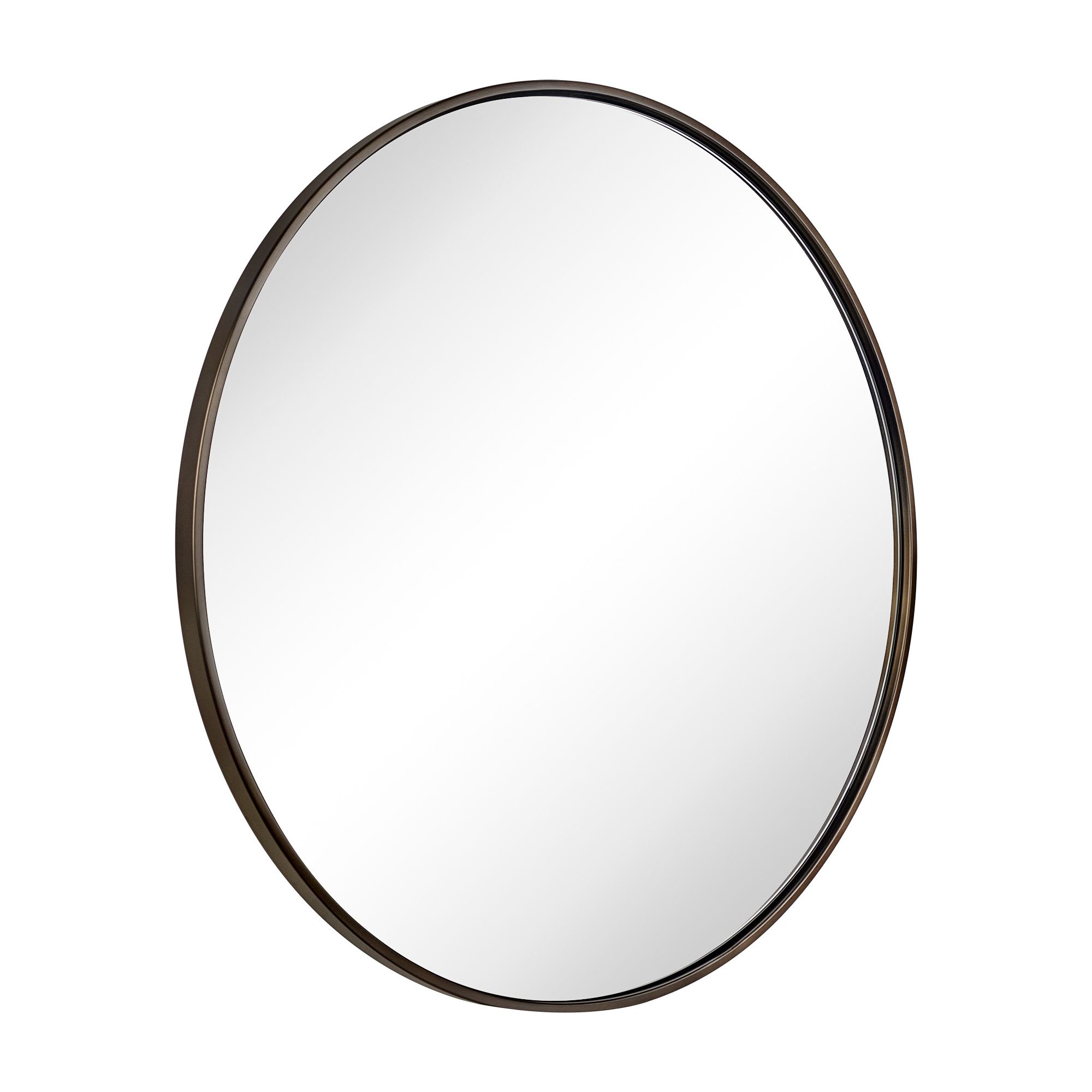TEHOME Korra Round Gold Mirror 36 inch Brushed Brass Circle Mirror for Wall Large Gold Wall Mirror for Bathroom Vanity or Bedroom or Entryway