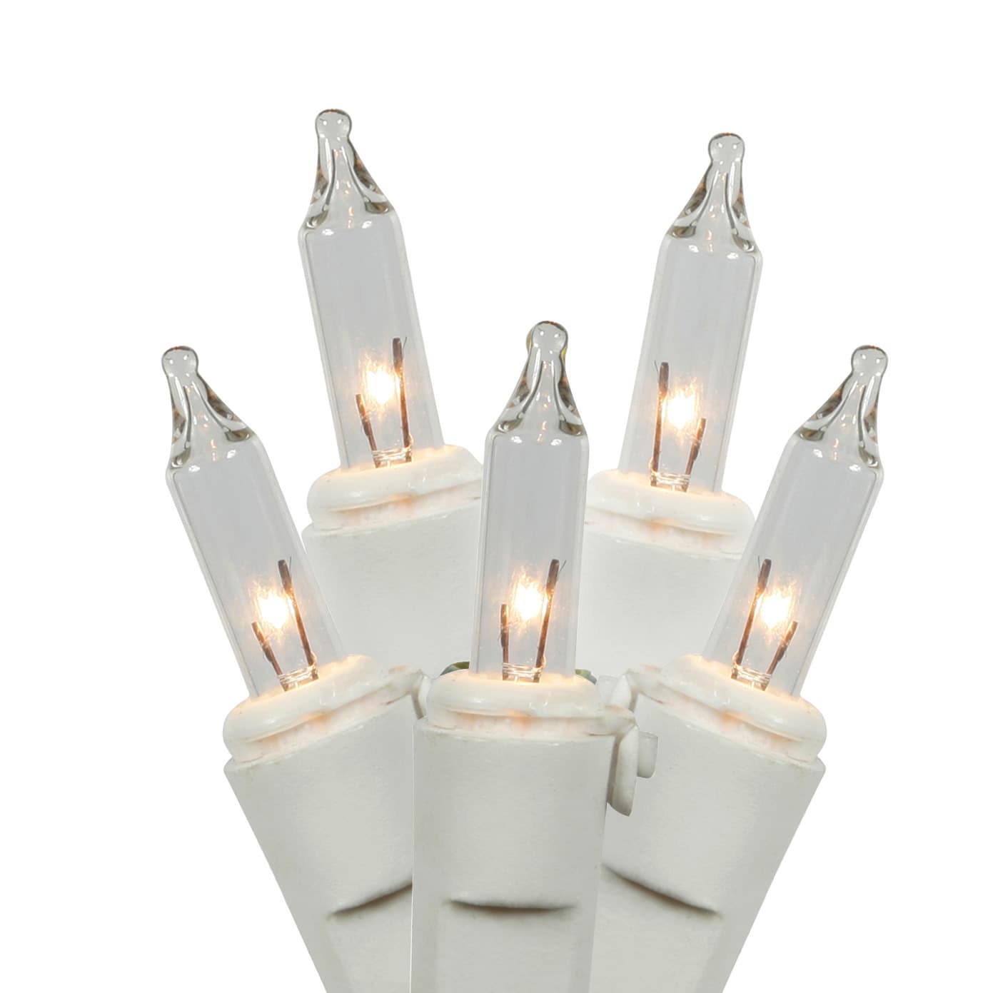 Vickerman W5W0451 50-Count 23-ft White Incandescent Plug-In Indoor Christmas String Lights