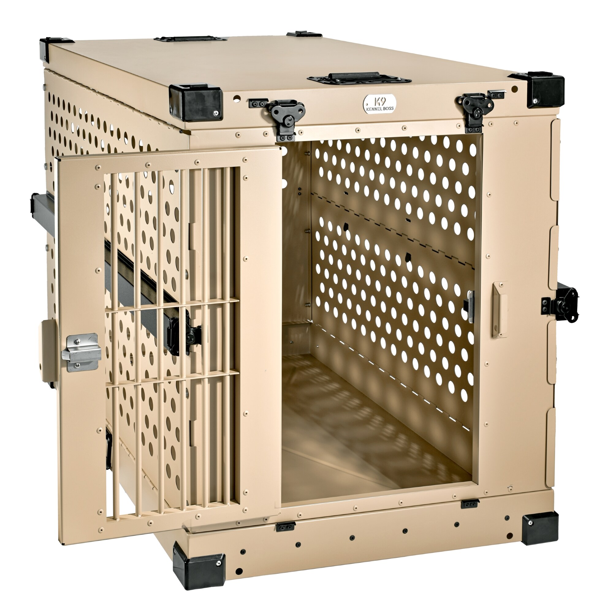 Large Beige Heavy Duty Collapsible Airline Approved Dog Crate