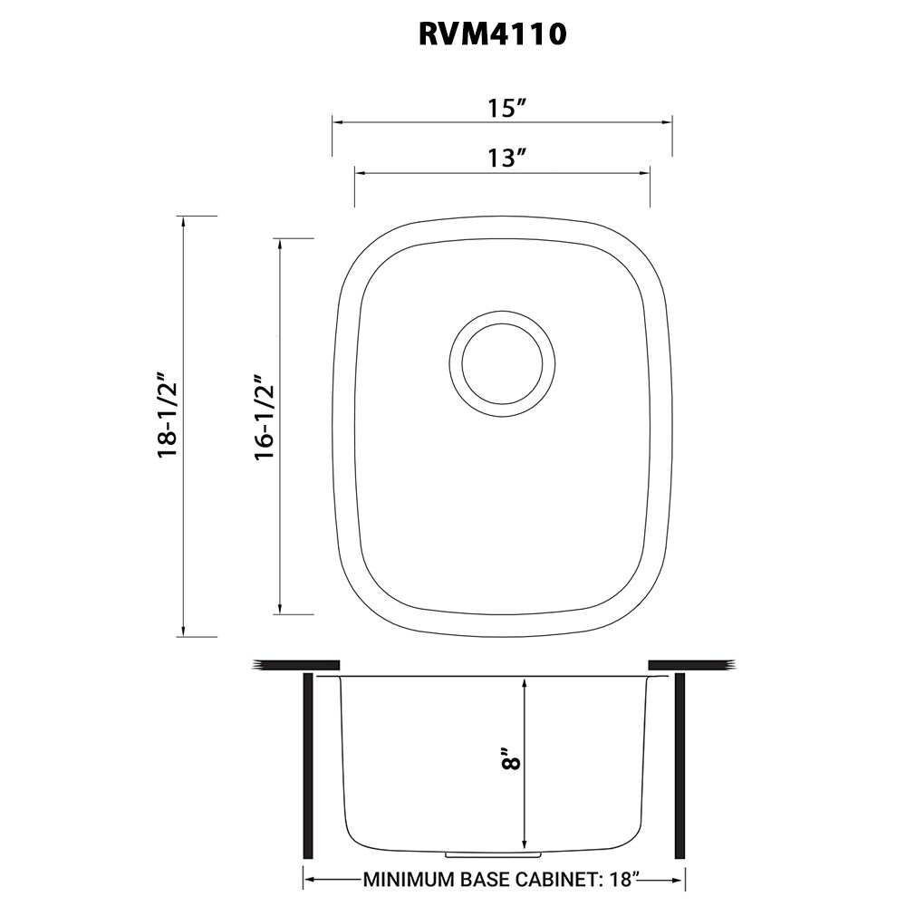 Ruvati RVM4110 Bar-Prep-Sinks - View #12