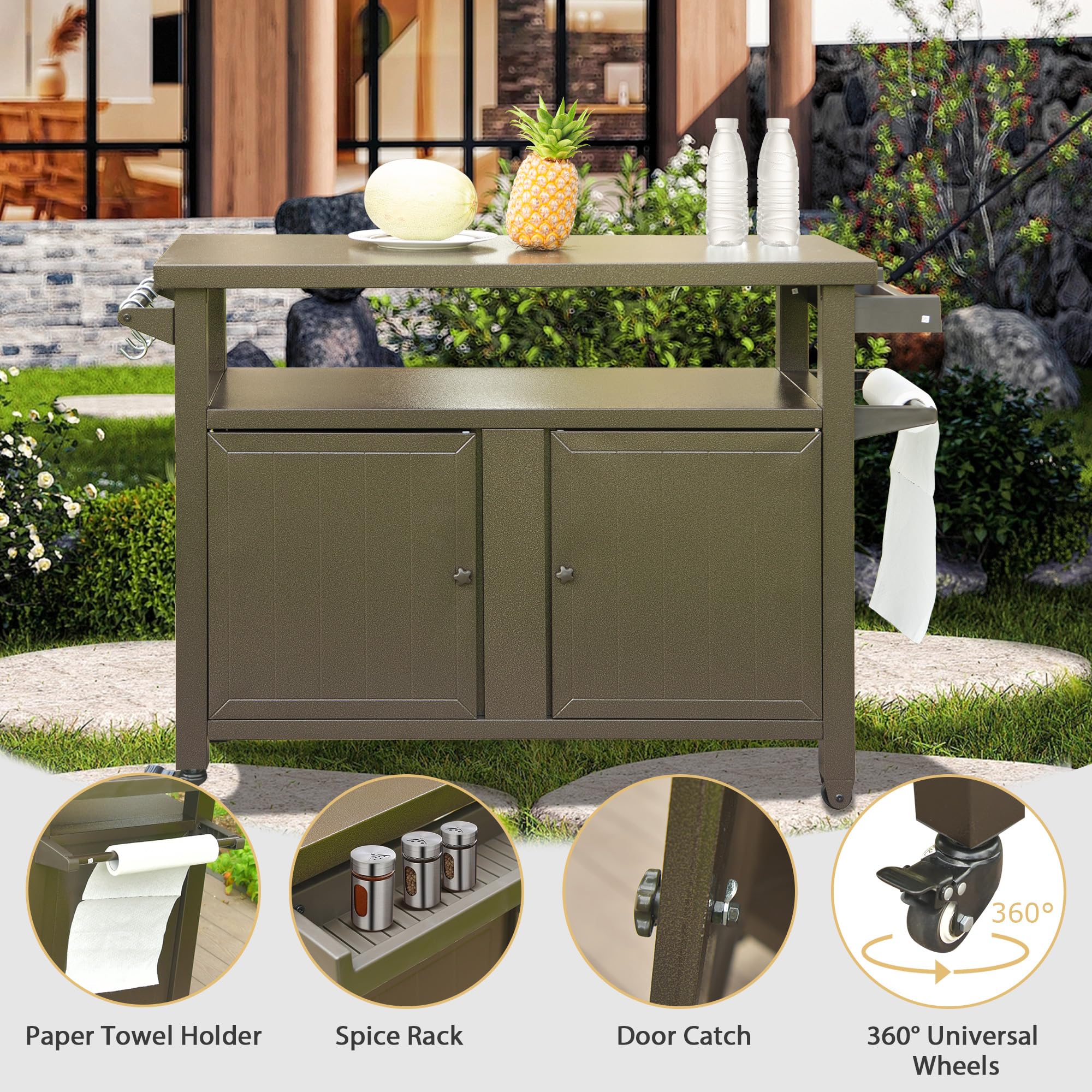 Siavonce XHP170173 Grill-Carts-Grill-Stands - View #4