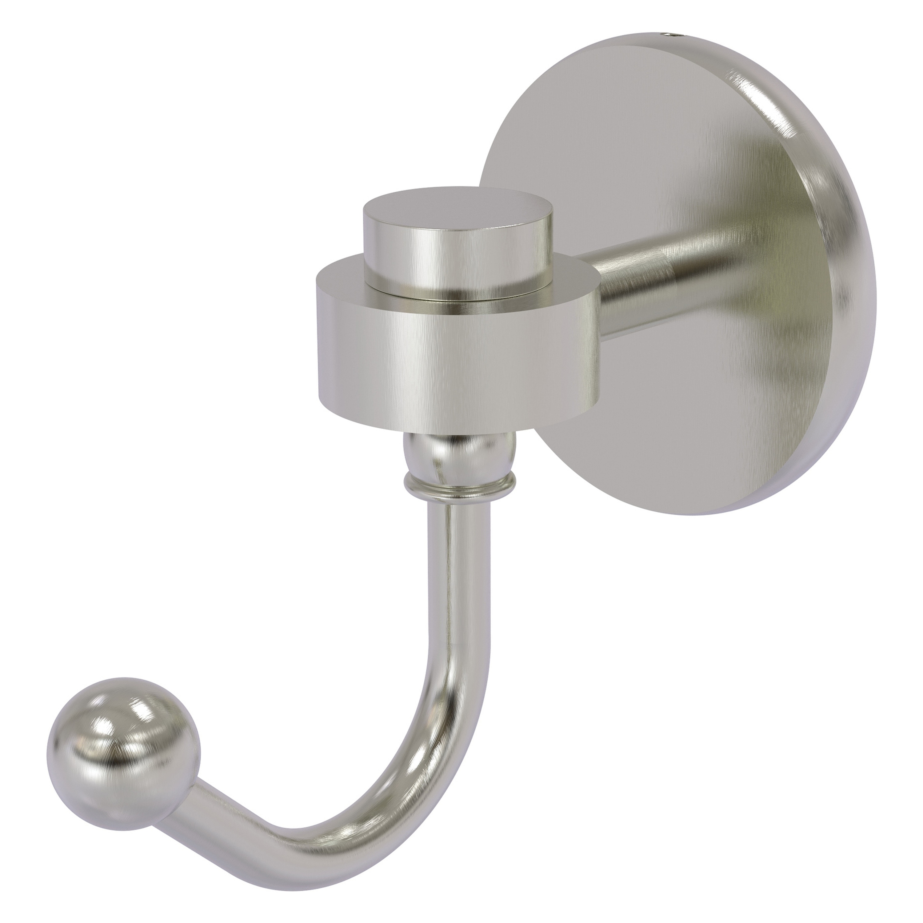 Allied Brass 7120-SN Satellite Orbit One Satin Nickel Single -Hook Wall mount Towel Hook