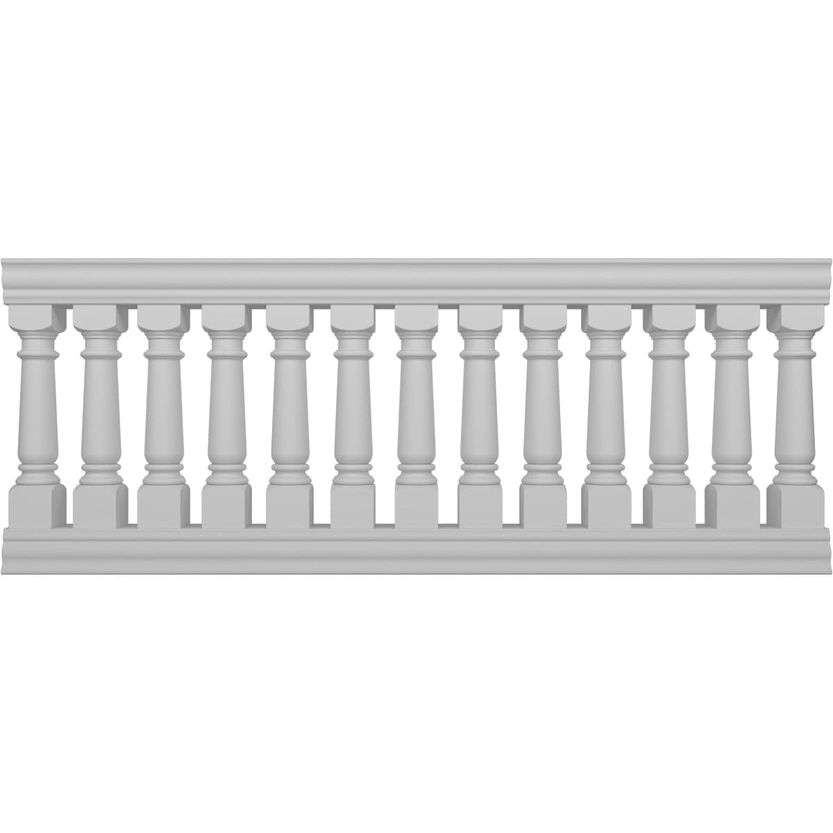 Ekena Millwork BALK40X096WED FiberThane 8-Feet x 40-Inches Wellington Fiberglass Deck Rail Kit