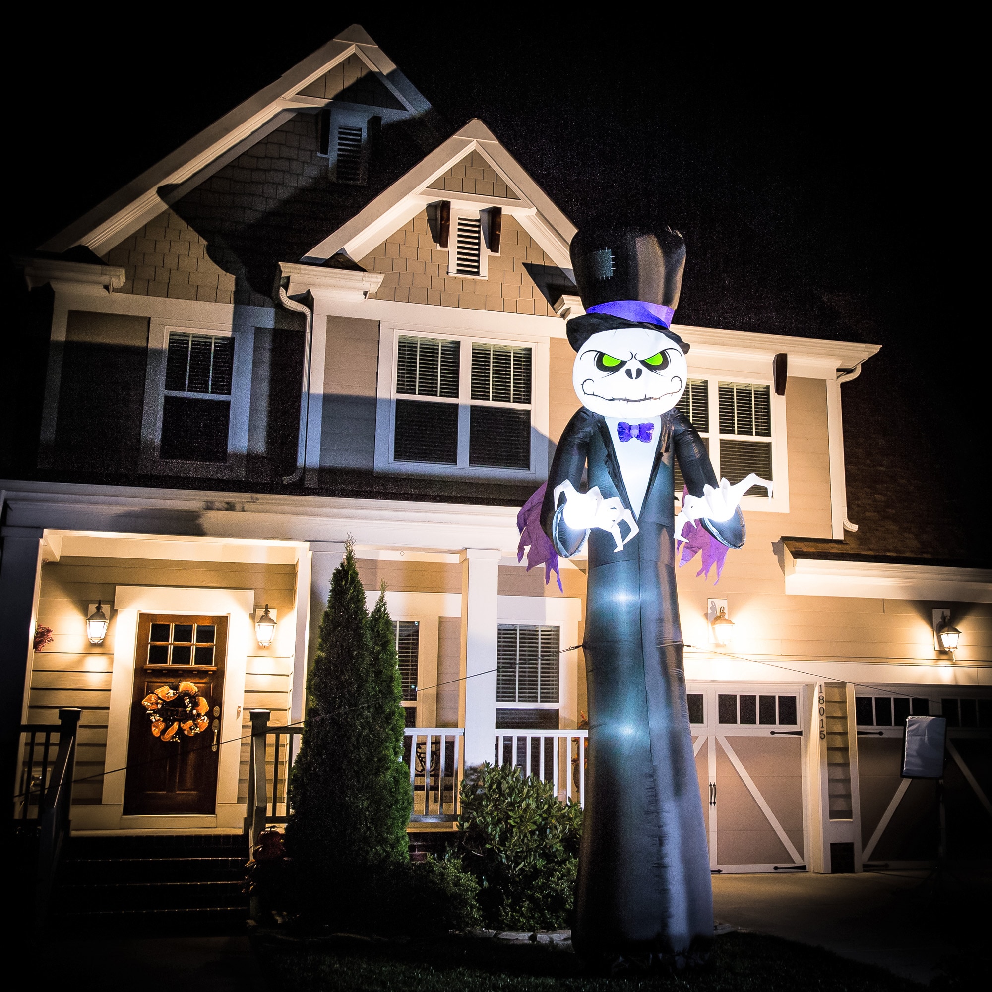 Holiday Living 16-ft x 6-ft Lighted Reaper Halloween Inflatable at ...