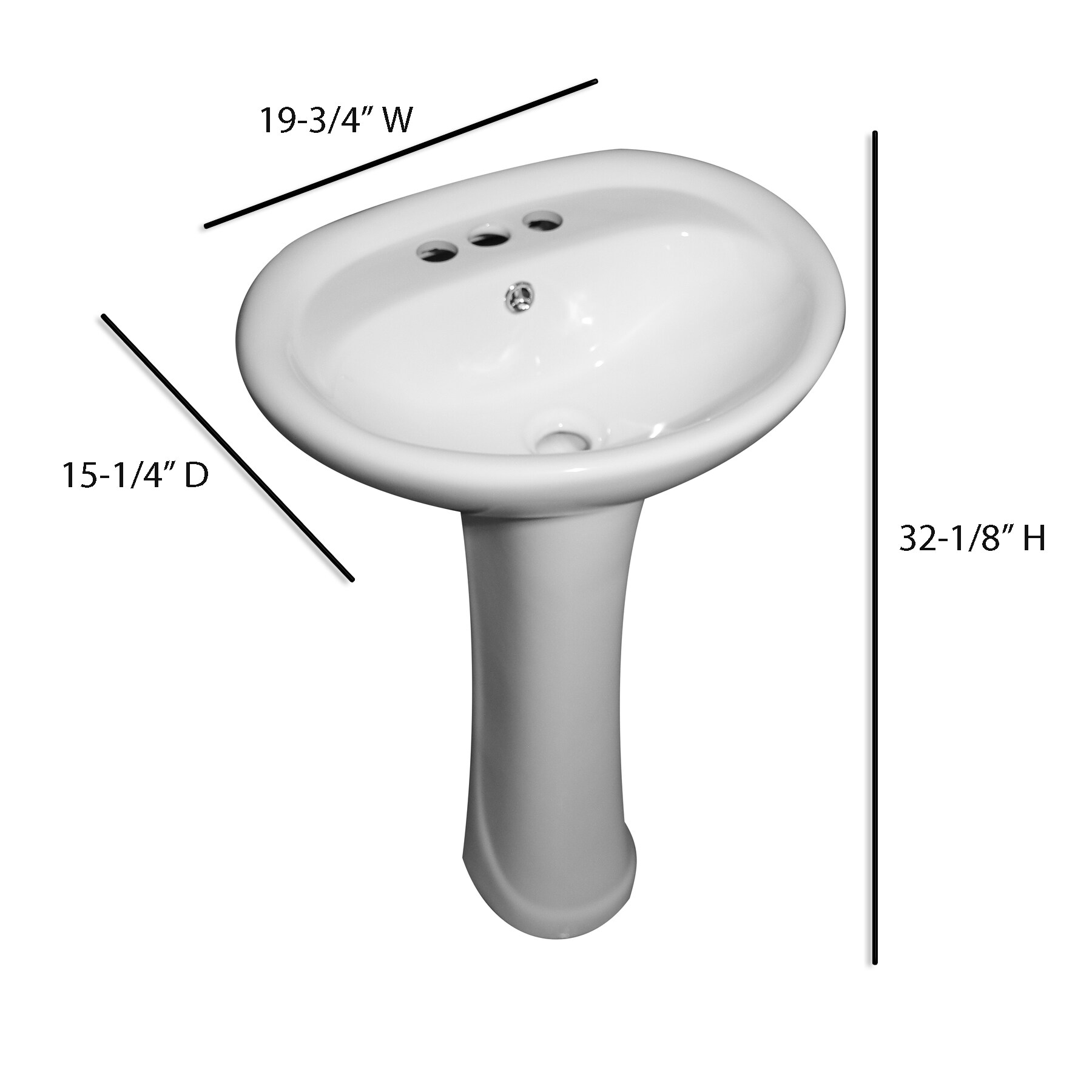 Barclay 3-9164WH Complete-Pedestal-Lavatories - View #16