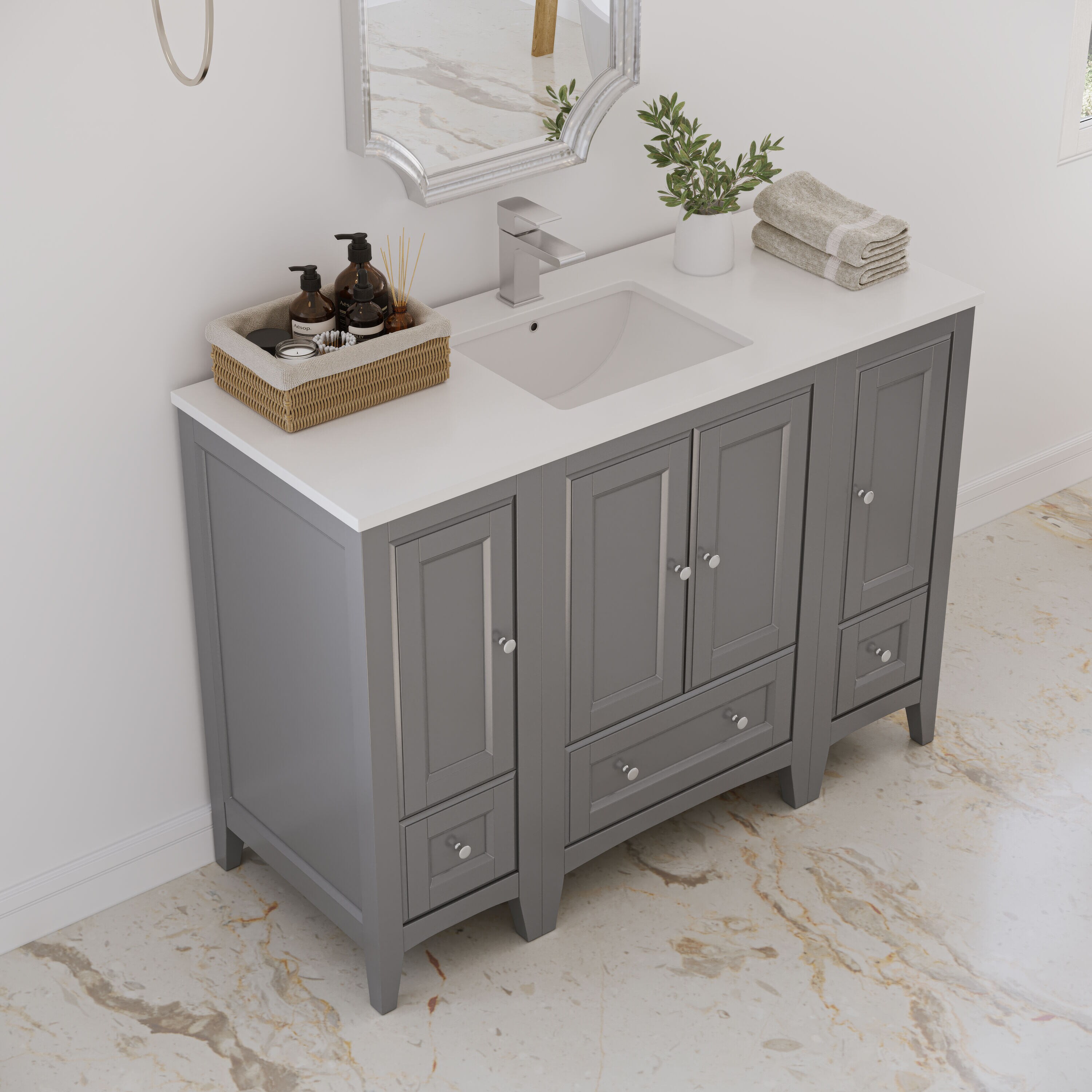 Fresca FCB20-122412GR-CWH-U Bath-Vanity-Combo - View #4