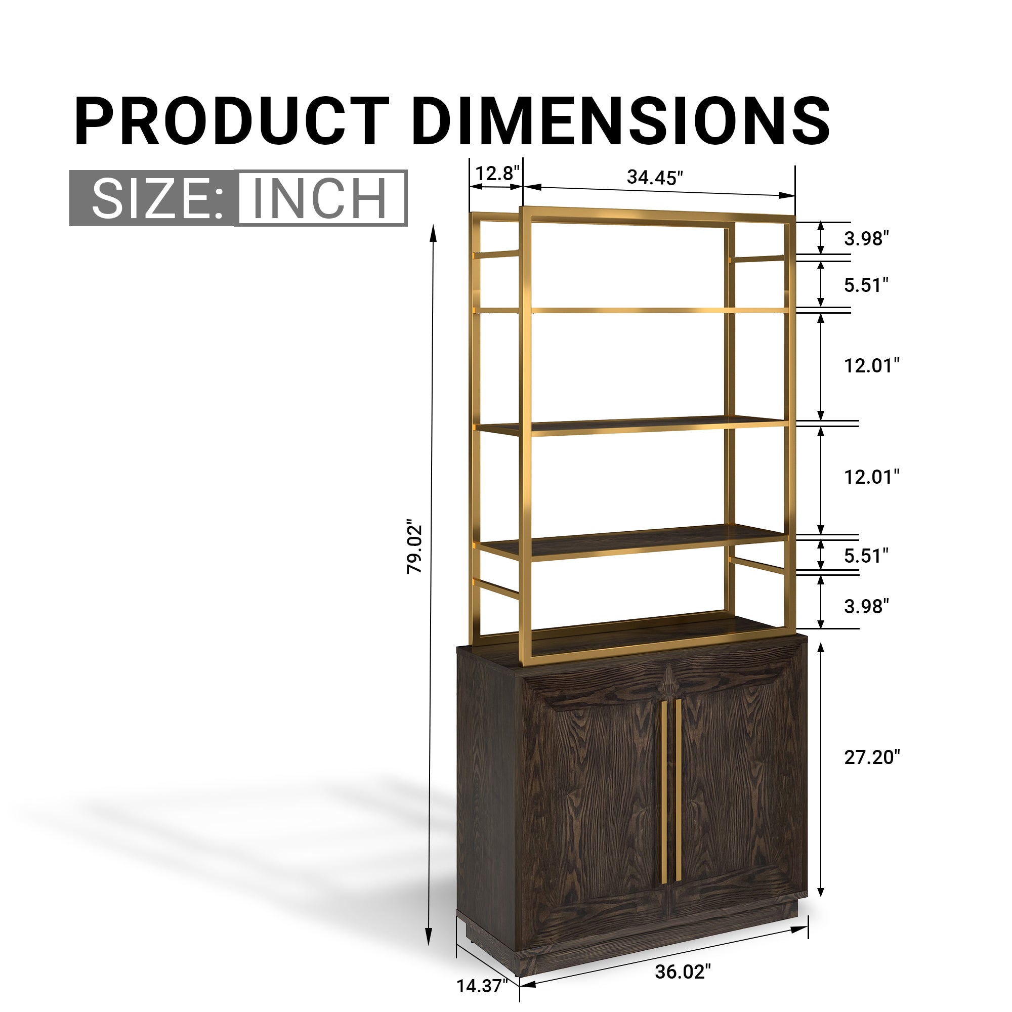 Boyel Living BL-BK-1815-K bookcases - View #3