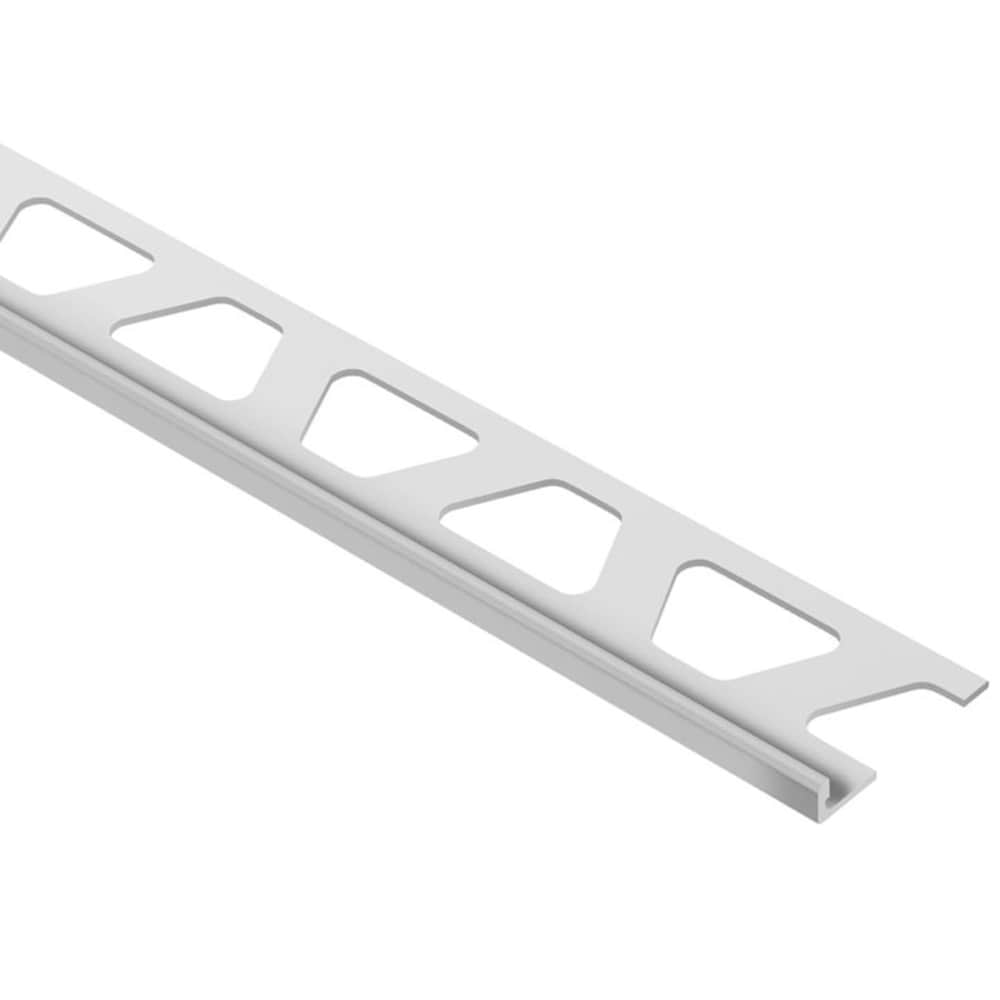 Schluter Systems A45PG Schiene 0.188-in W x 98.5-in L Classic Grey Color-Coated Aluminum Aluminum L-angle Tile Edge Trim