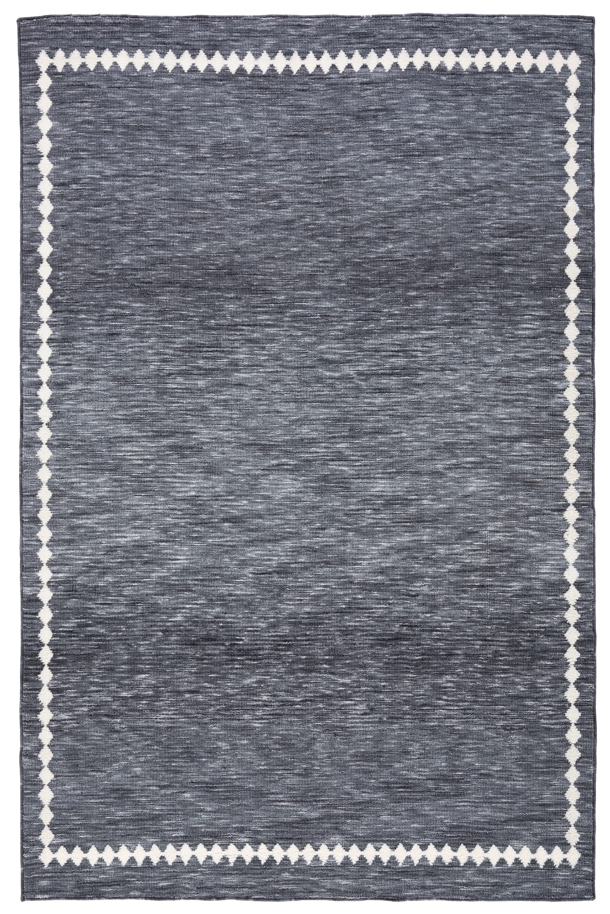 Hand-Knotted Easy Care Gray Synthetic 4' x 6' Area Rug