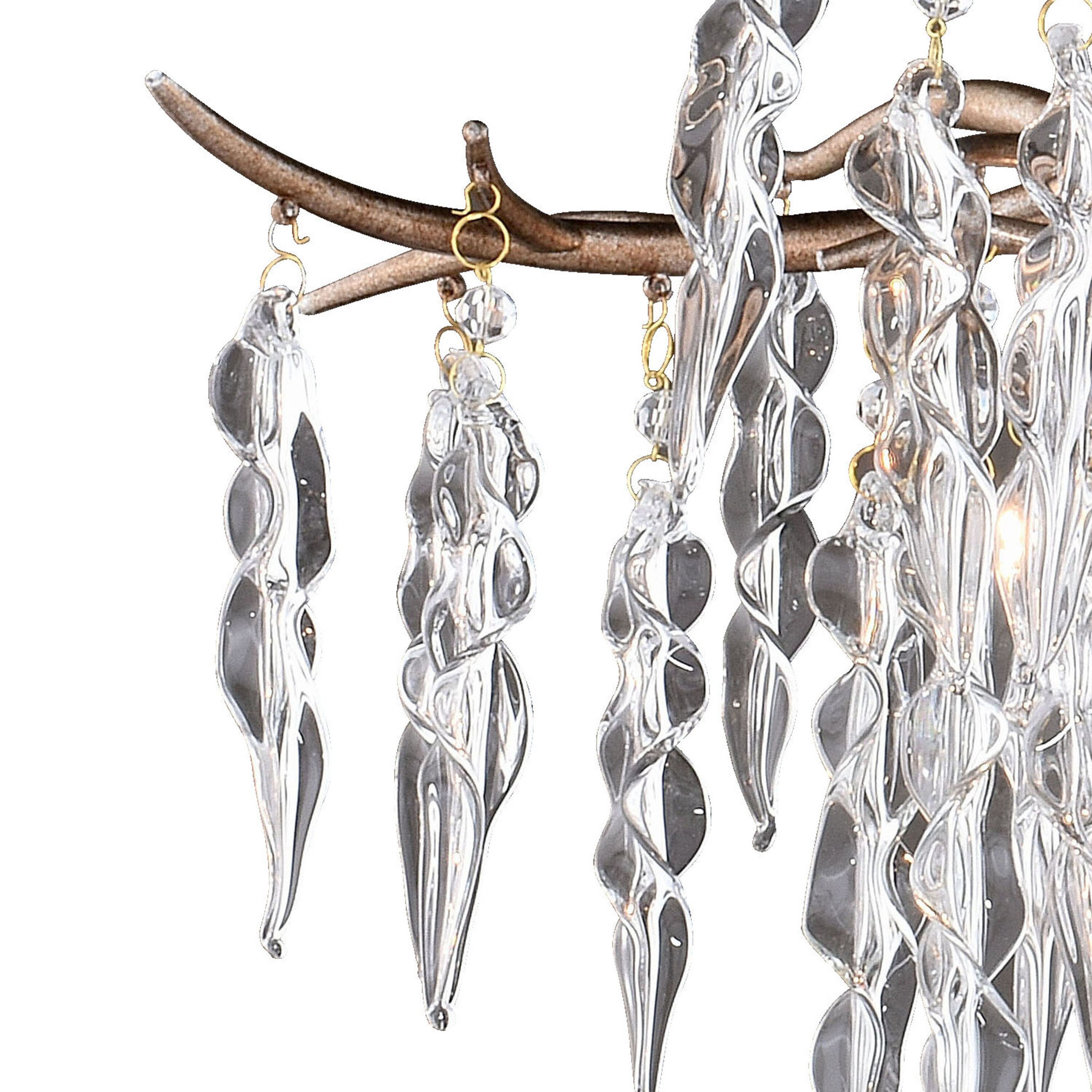 Rainier Silver Crystal 5-Light Waterfall Chandelier