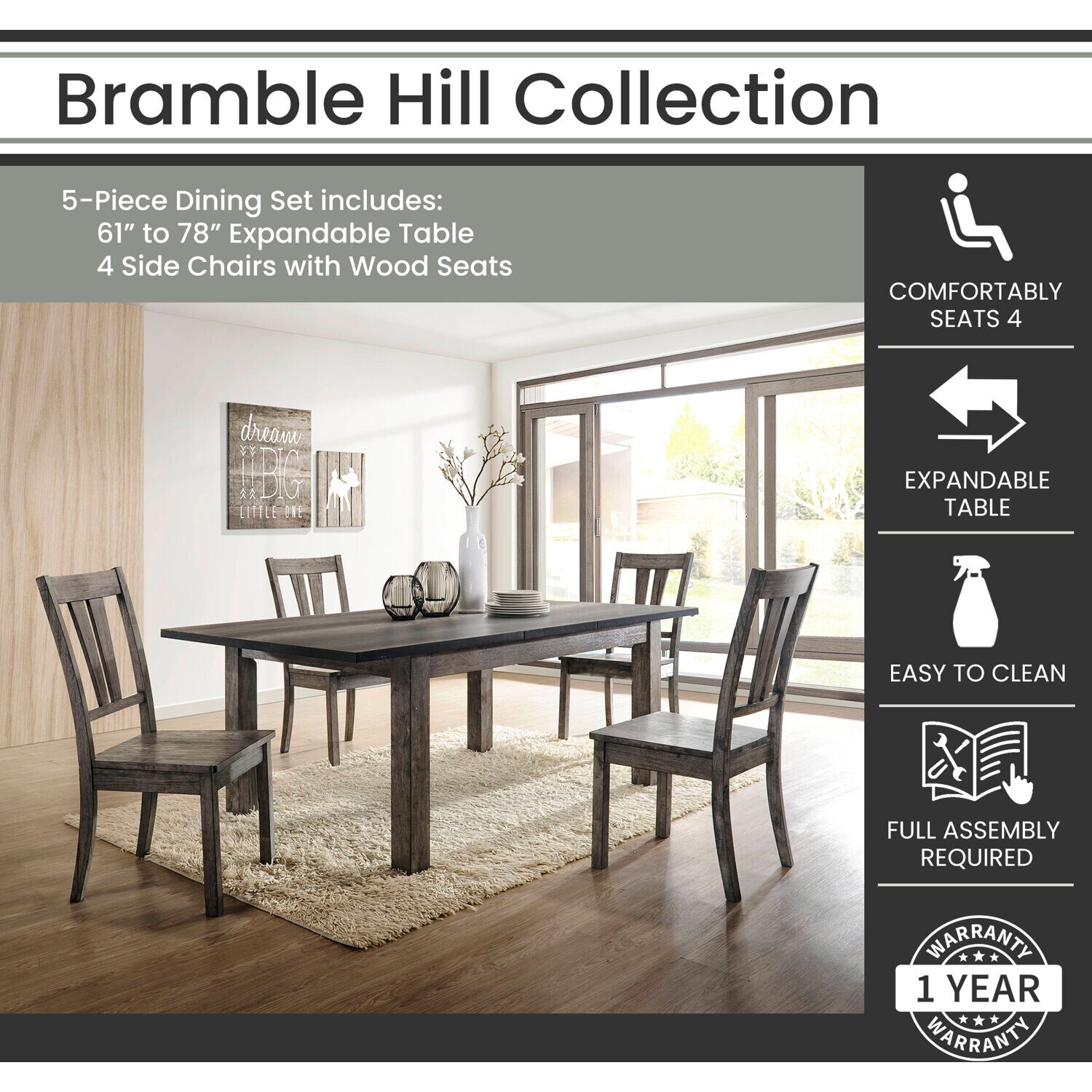 Hanover HDR006-5WD-WG Dining-Sets - View #2