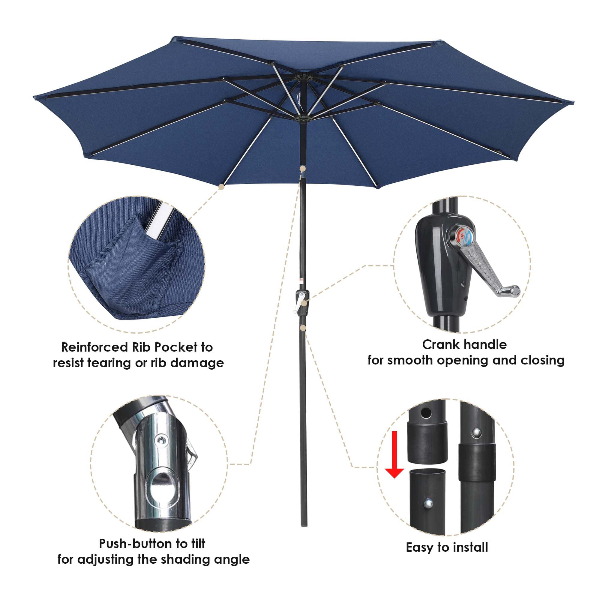 Yescom 07UMB032-10AL-NAV-LO Umbrellas-2 - View #4