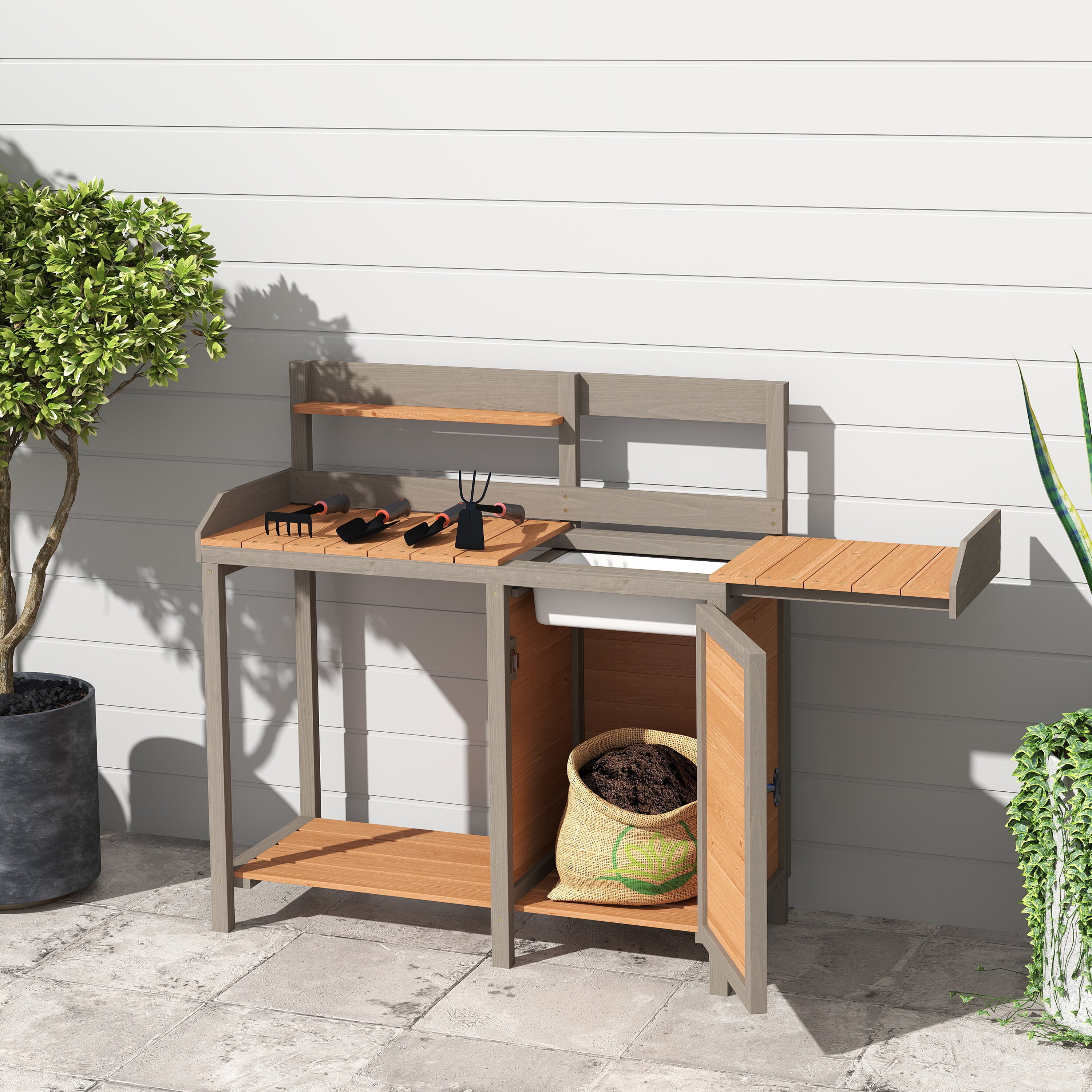 AHIOU HOME ZAAHG-P225536PB Potting-Benches - View #3