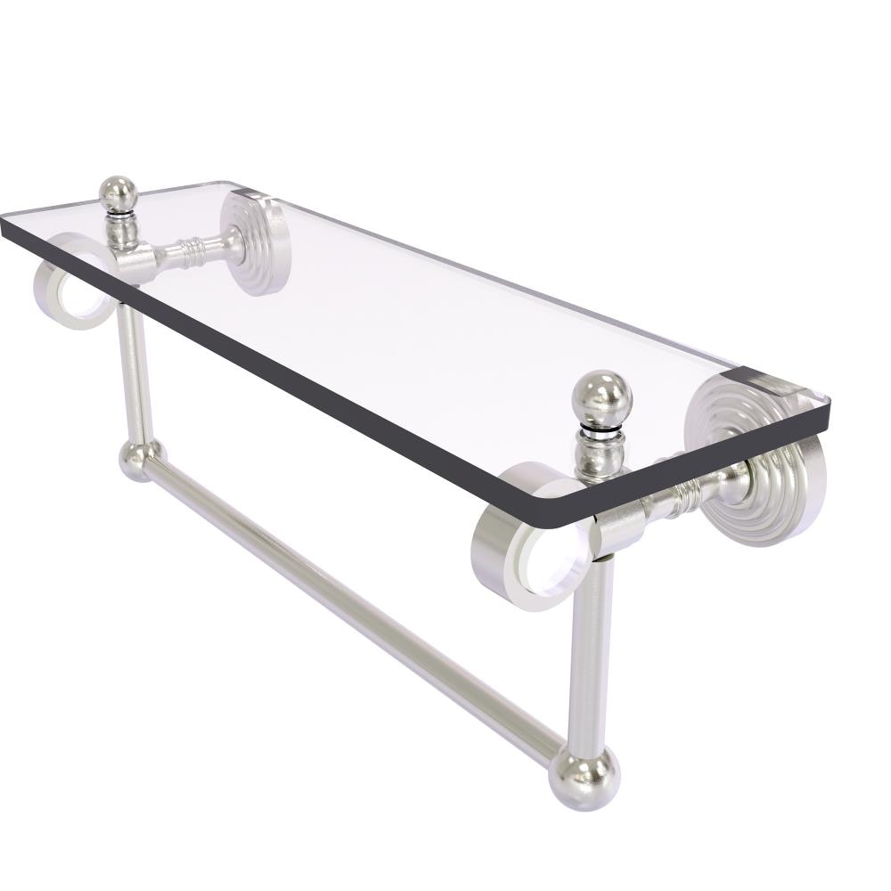 Allied Brass PG-1TB-16-SN Pacific Grove Satin Nickel Wall mount Bathroom Shelf ( 16-in x 6.4-in x 5-in )