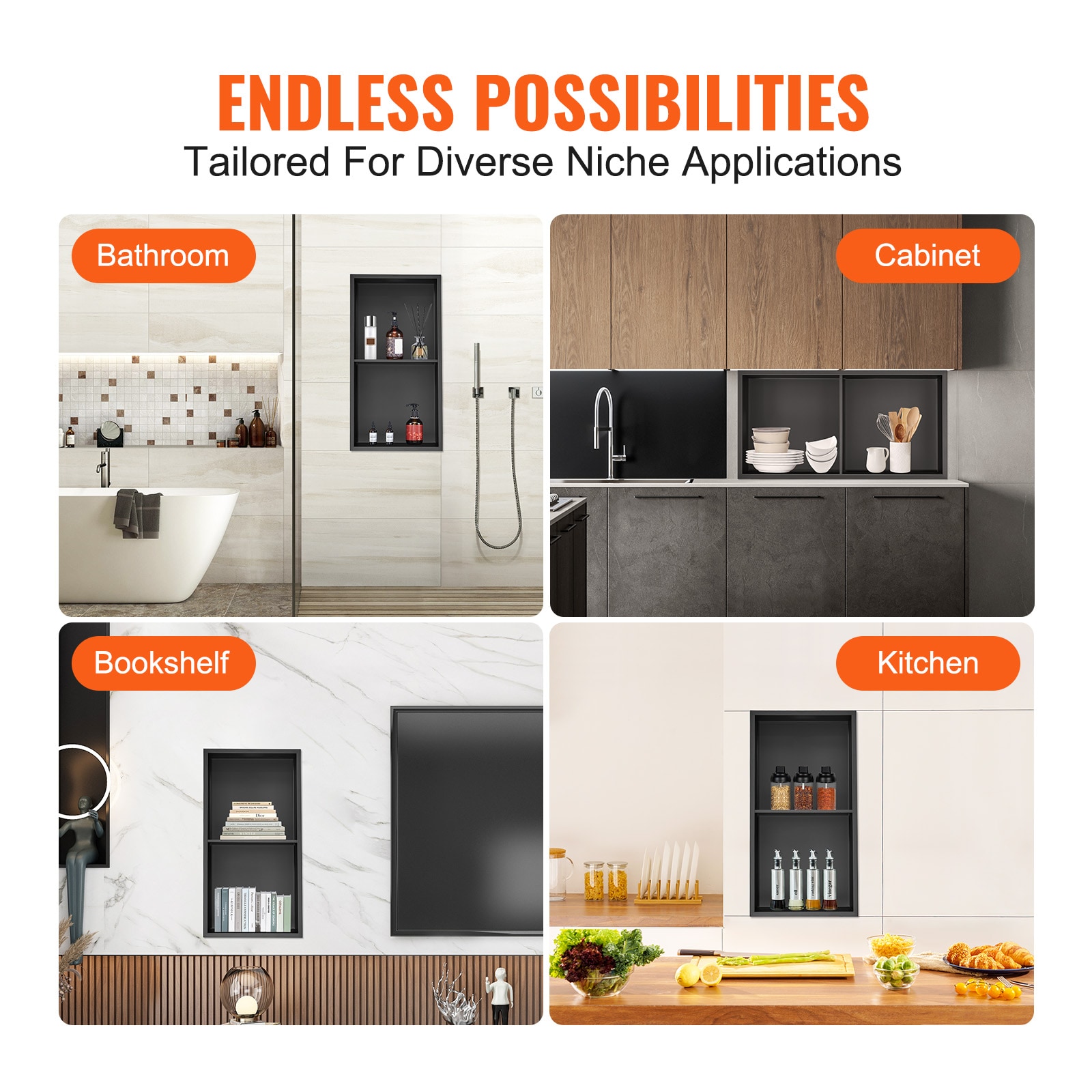 VEVOR SCBXGLYBK2C104697V0 Bathroom-Shelves - View #6