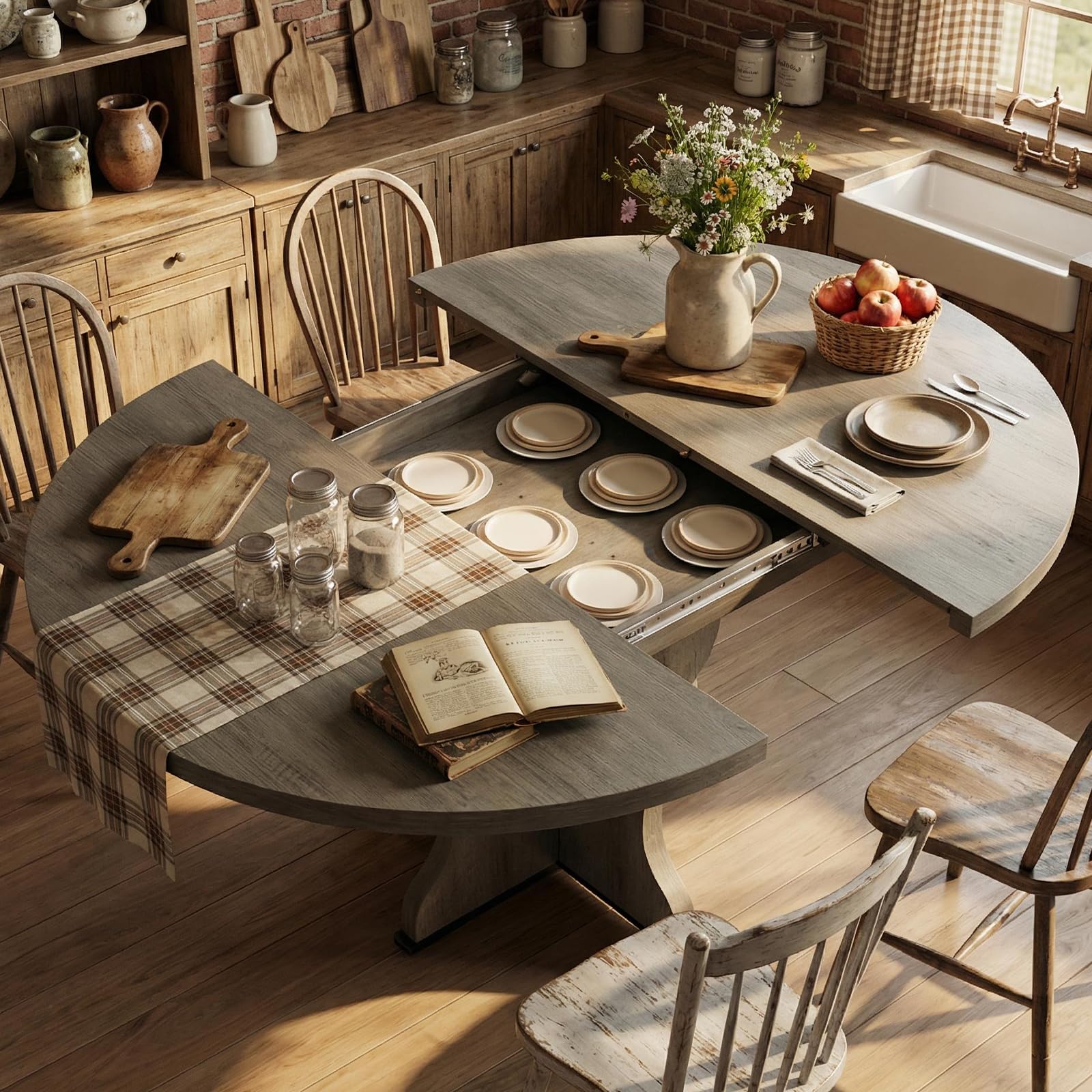 Garvee SCALABLE RETRO GRAY Dining-Tables - View #2